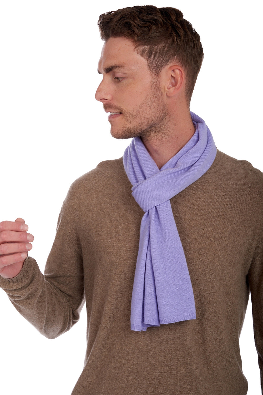 Ozone in mixed cashmere - viola - Mahogany