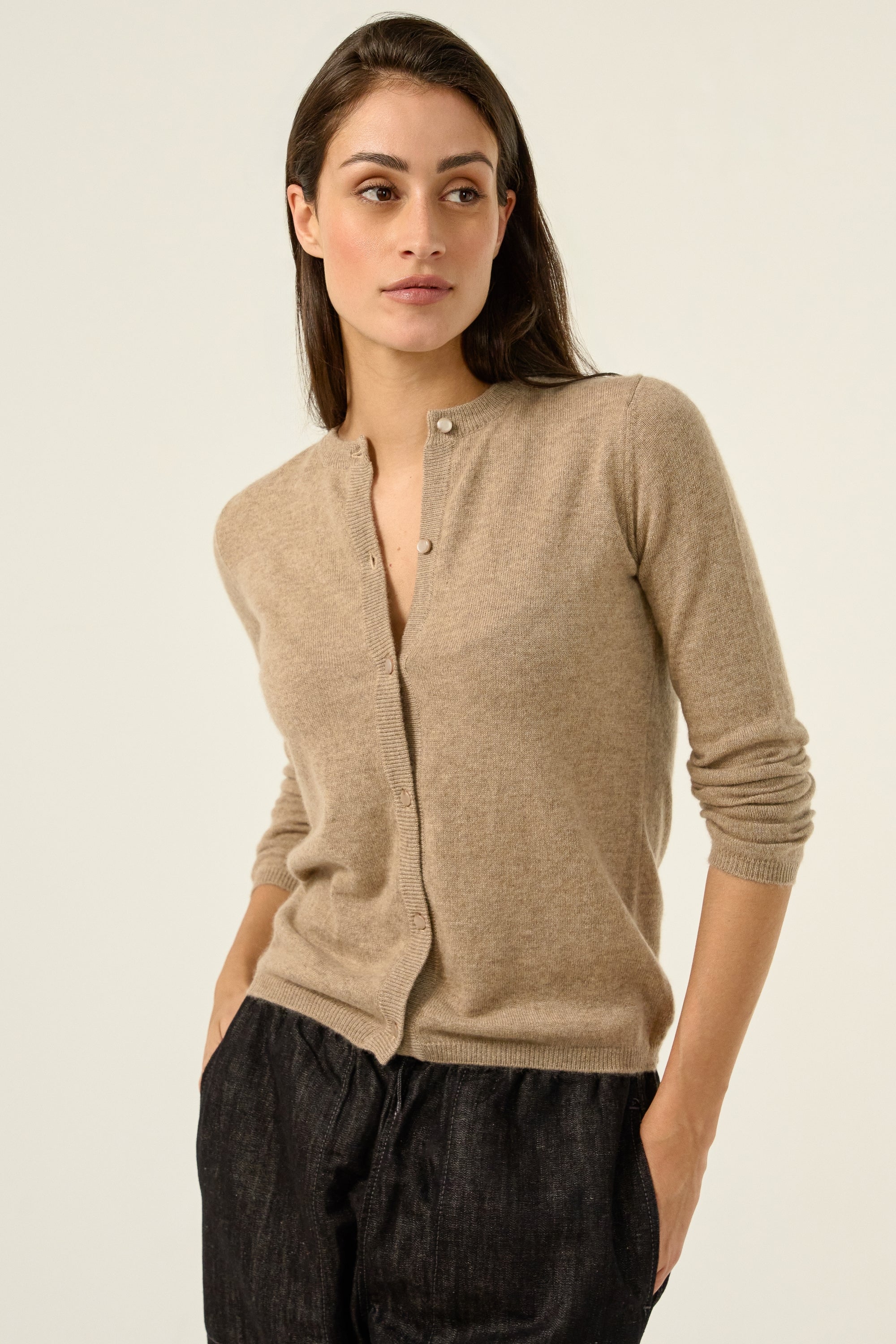 Chloe in cashmere for women - natural brown - Mahogany