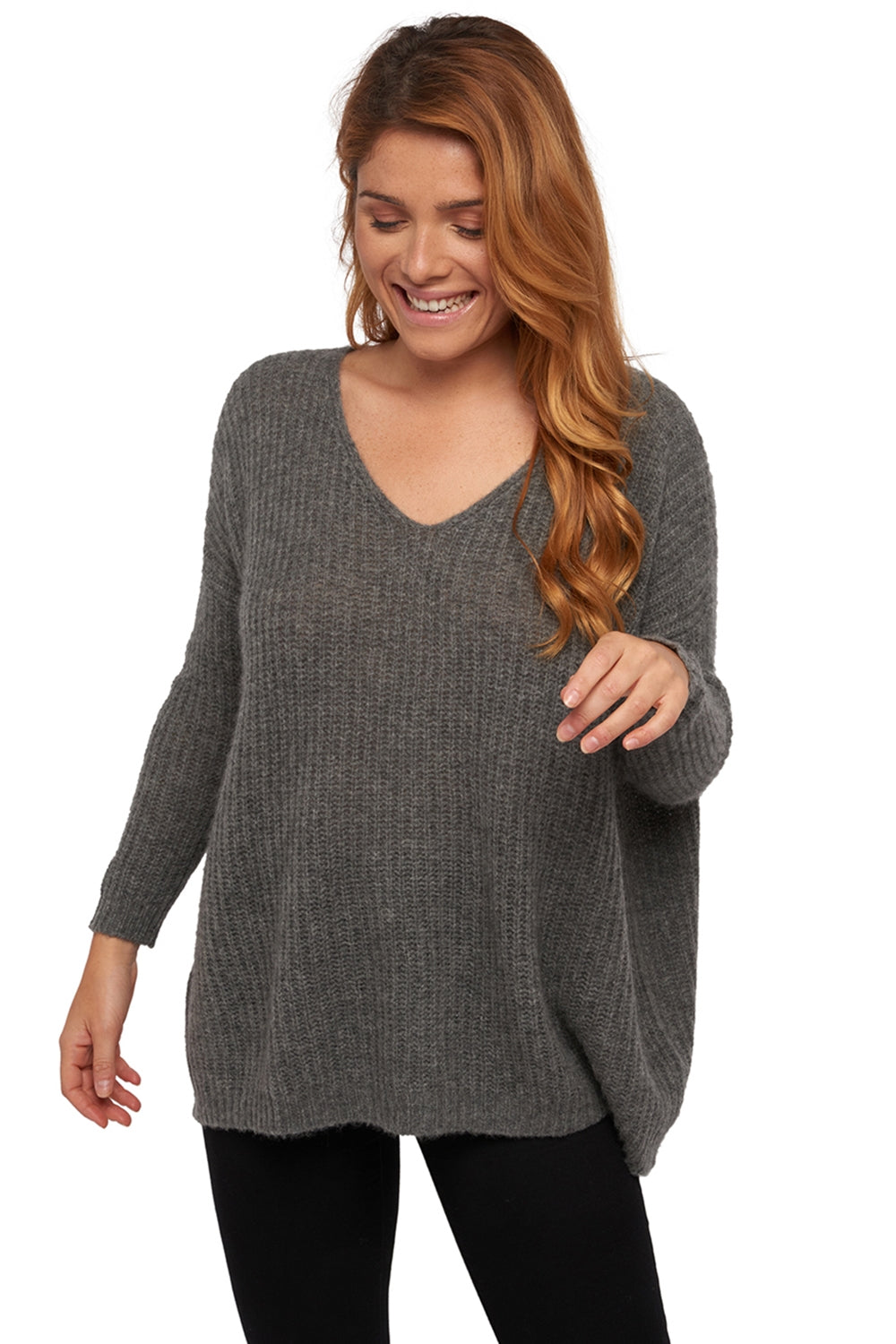 Daenerys women's cashmere - thunder - Mahogany