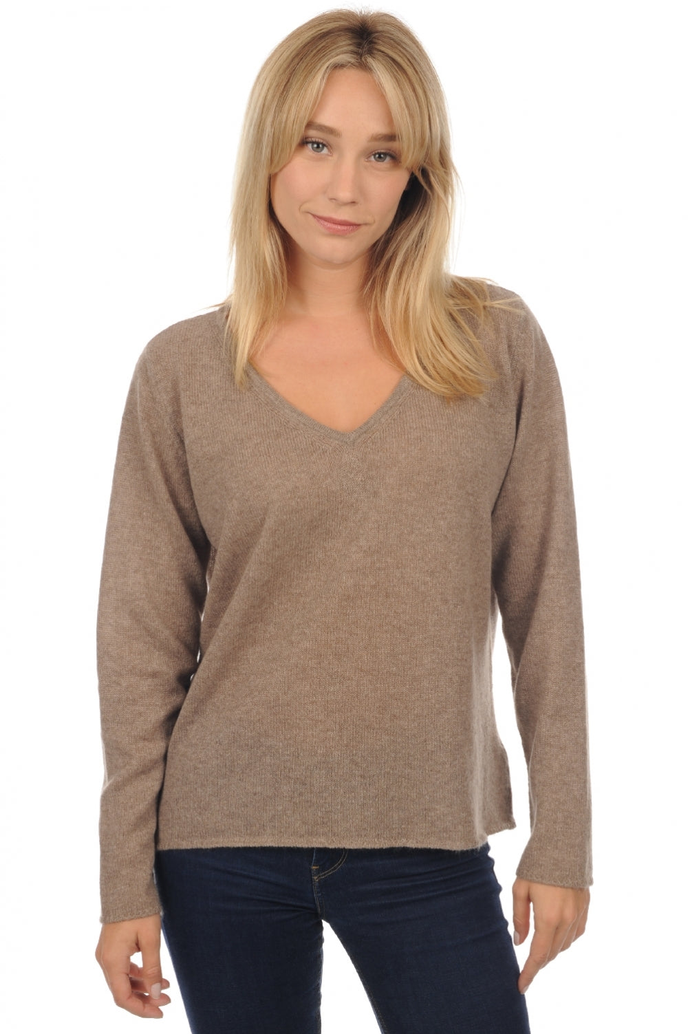 Flavie women's cashmere - natural brown - Mahogany
