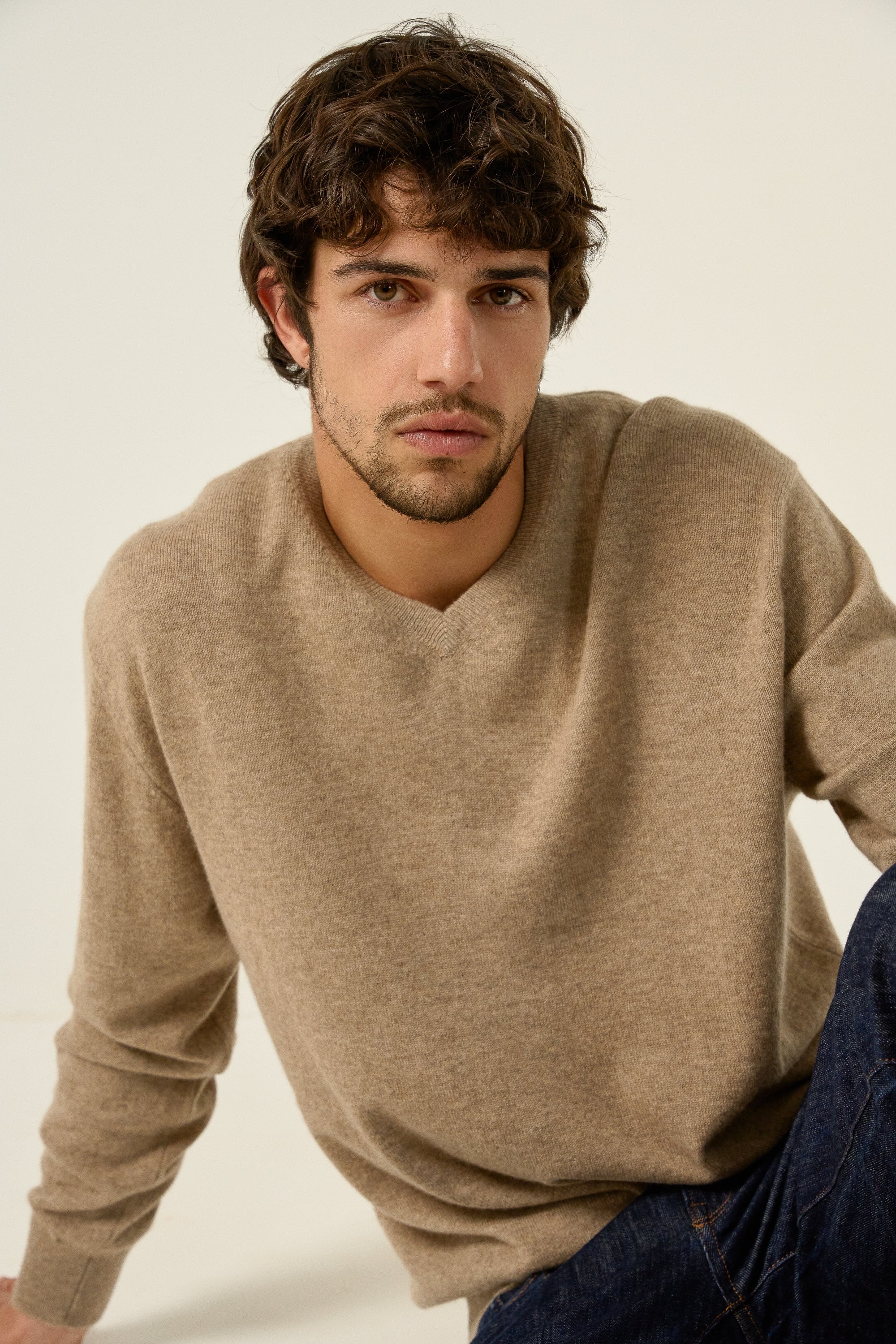 Gaspard men's cashmere - natural brown - Mahogany