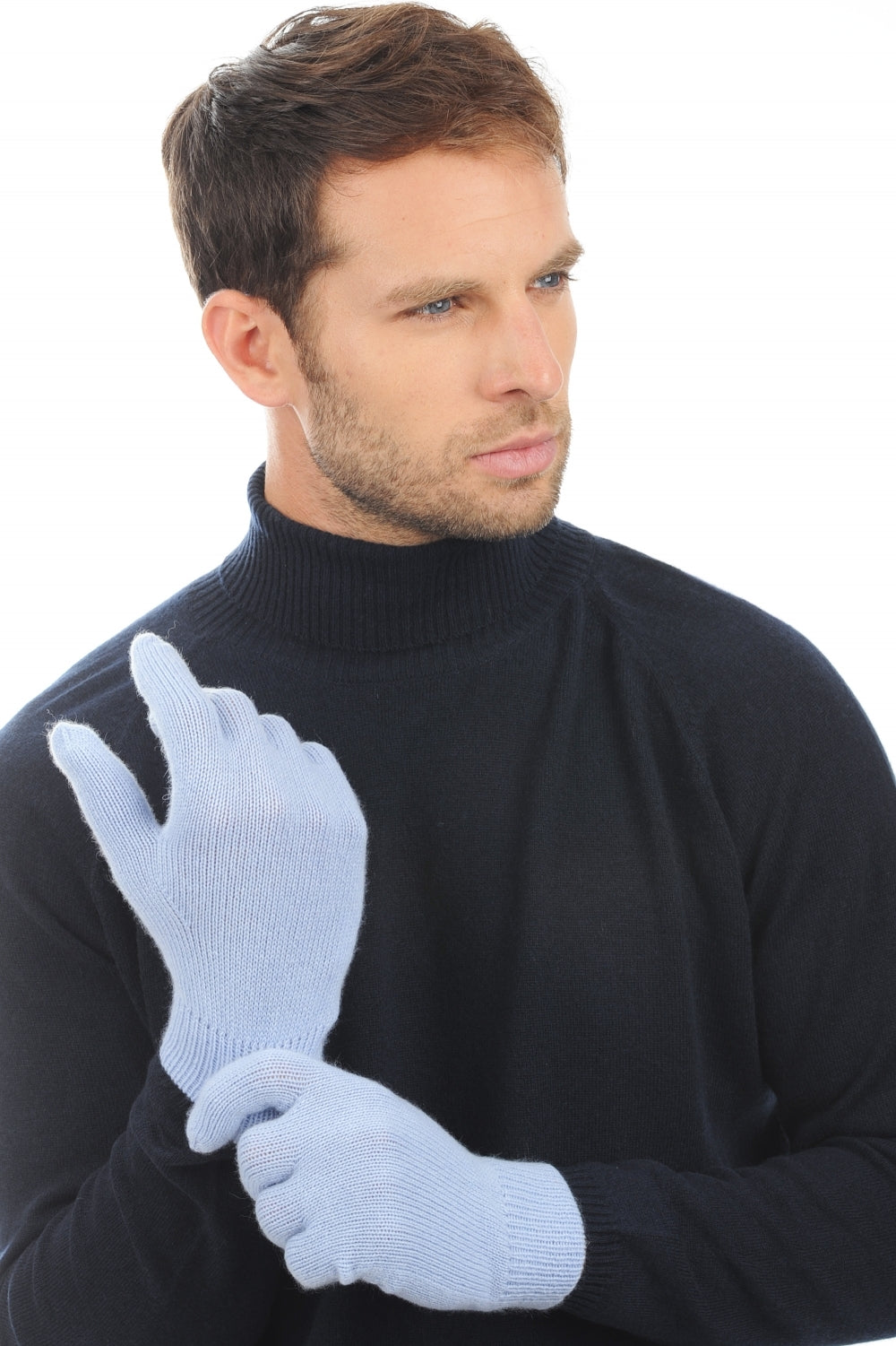 Manous men's cashmere jumper - sky blue - Mahogany