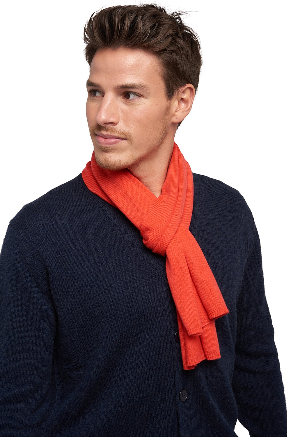 Ozone in mixed cashmere - pinkorange - Mahogany
