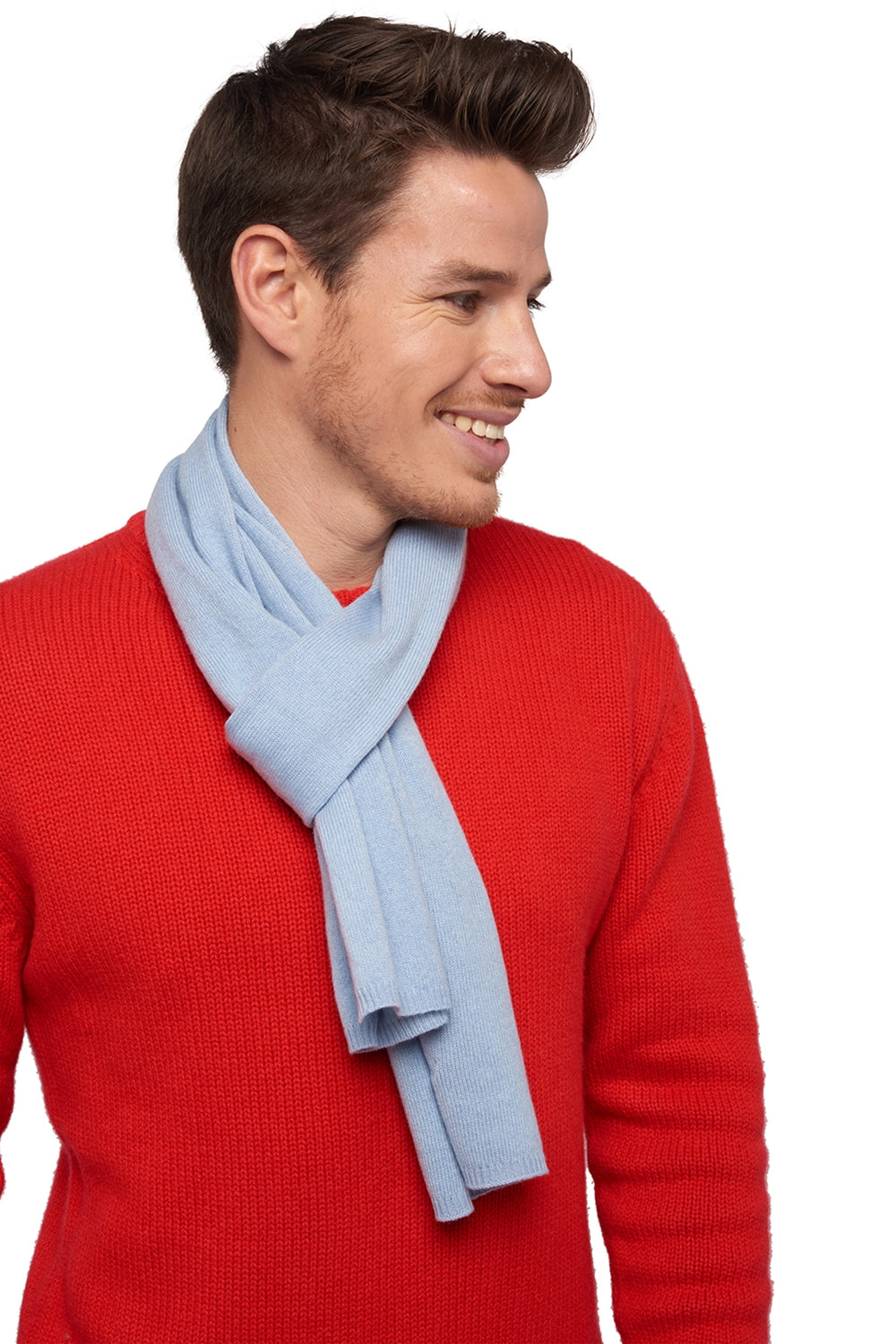 Ozone in mixed cashmere - sky blue - Mahogany
