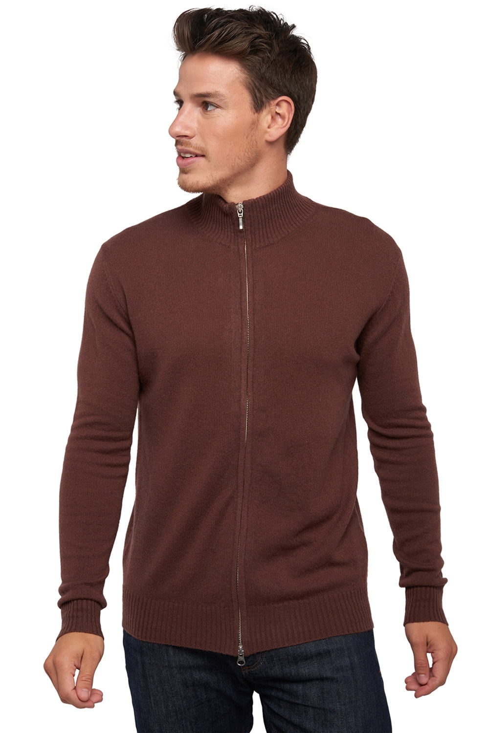 Thobias in men's cashmere - chocobrown - Mahogany