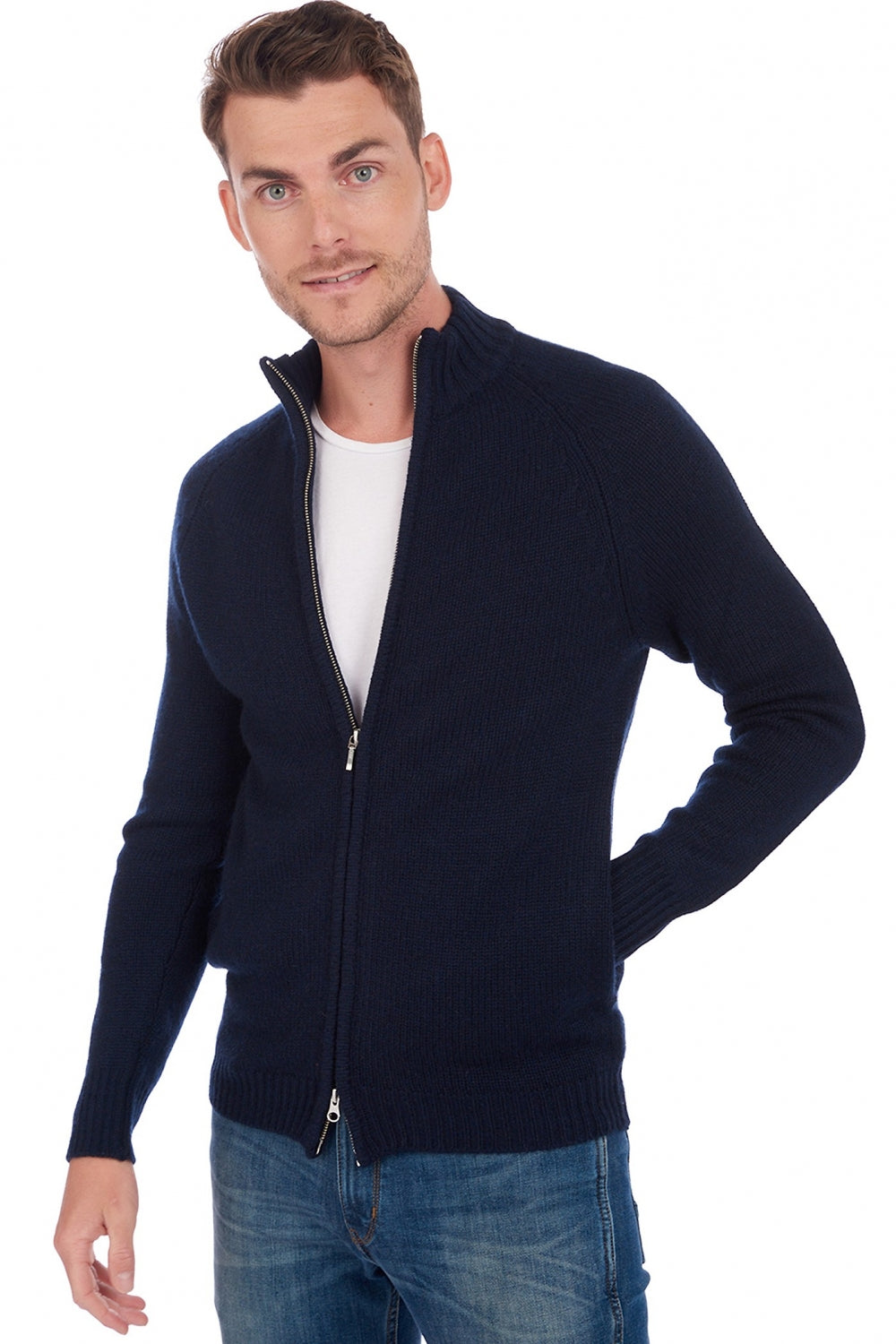 Argos men's cashmere - dark navy - Mahogany