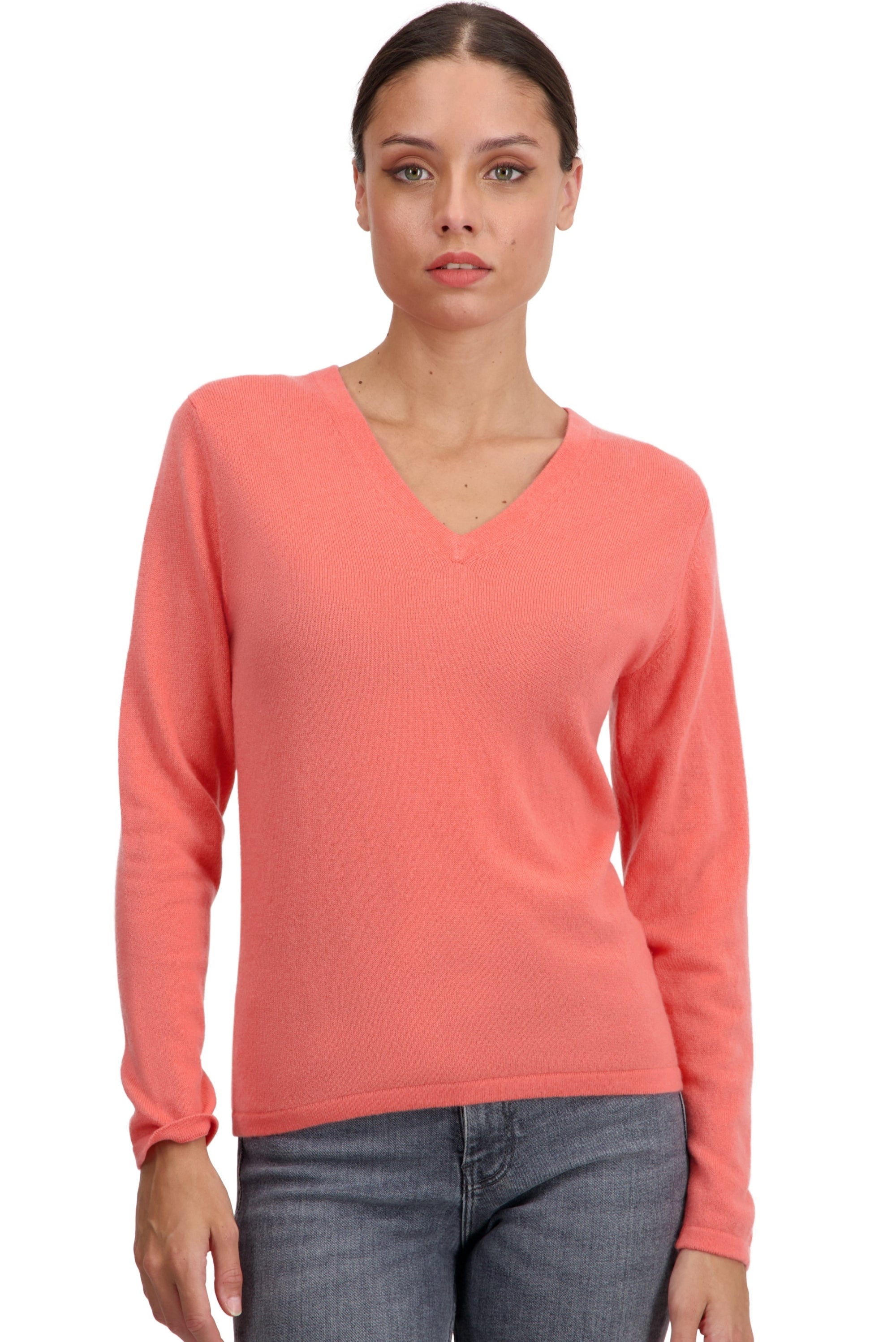 Emma in cashmere for women - peach - Mahogany