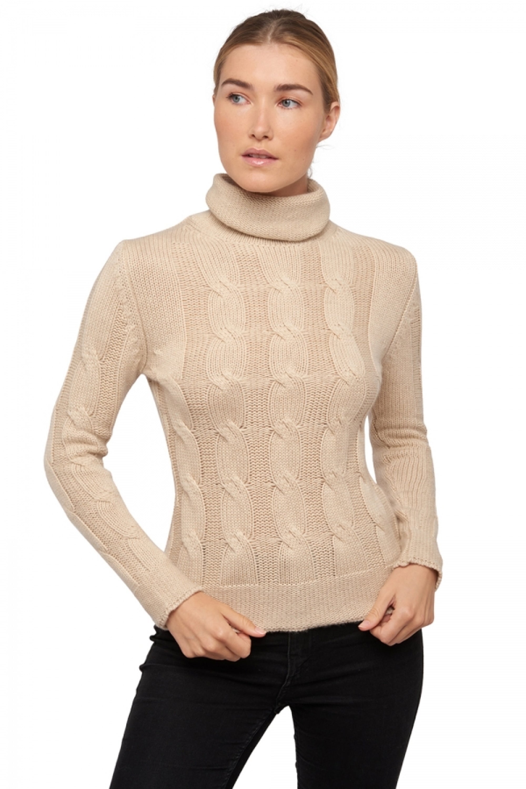 Blanche women's cashmere jumper - natural beige - Mahogany