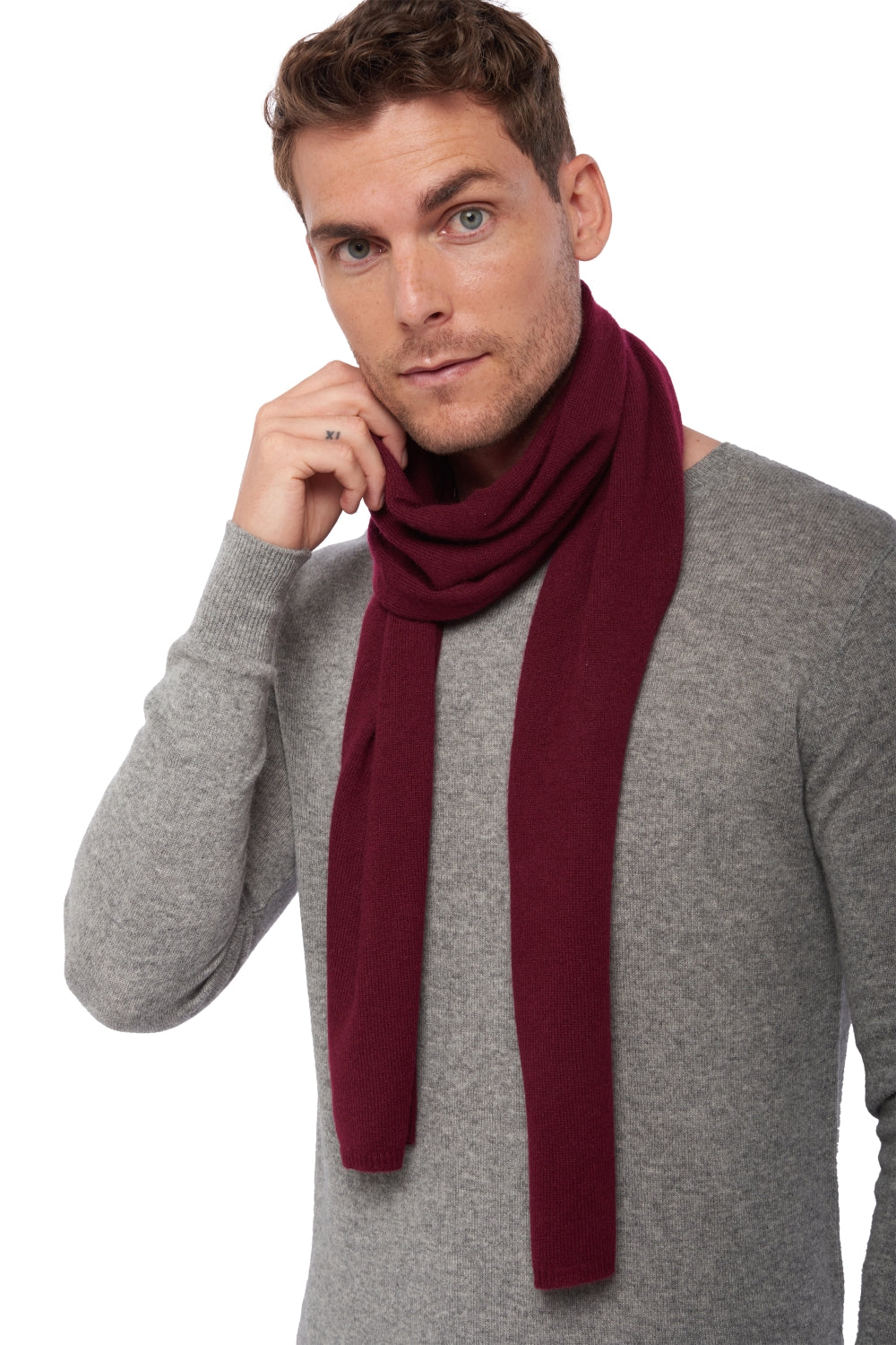 Ozone in mixed cashmere - burgundy - Mahogany