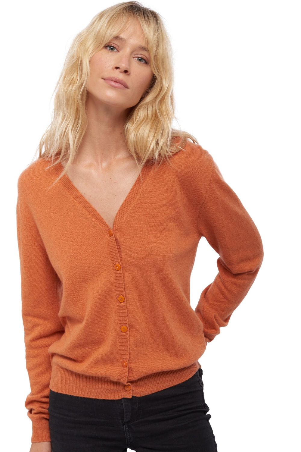 Taline in cashmere for women - butternut - Mahogany