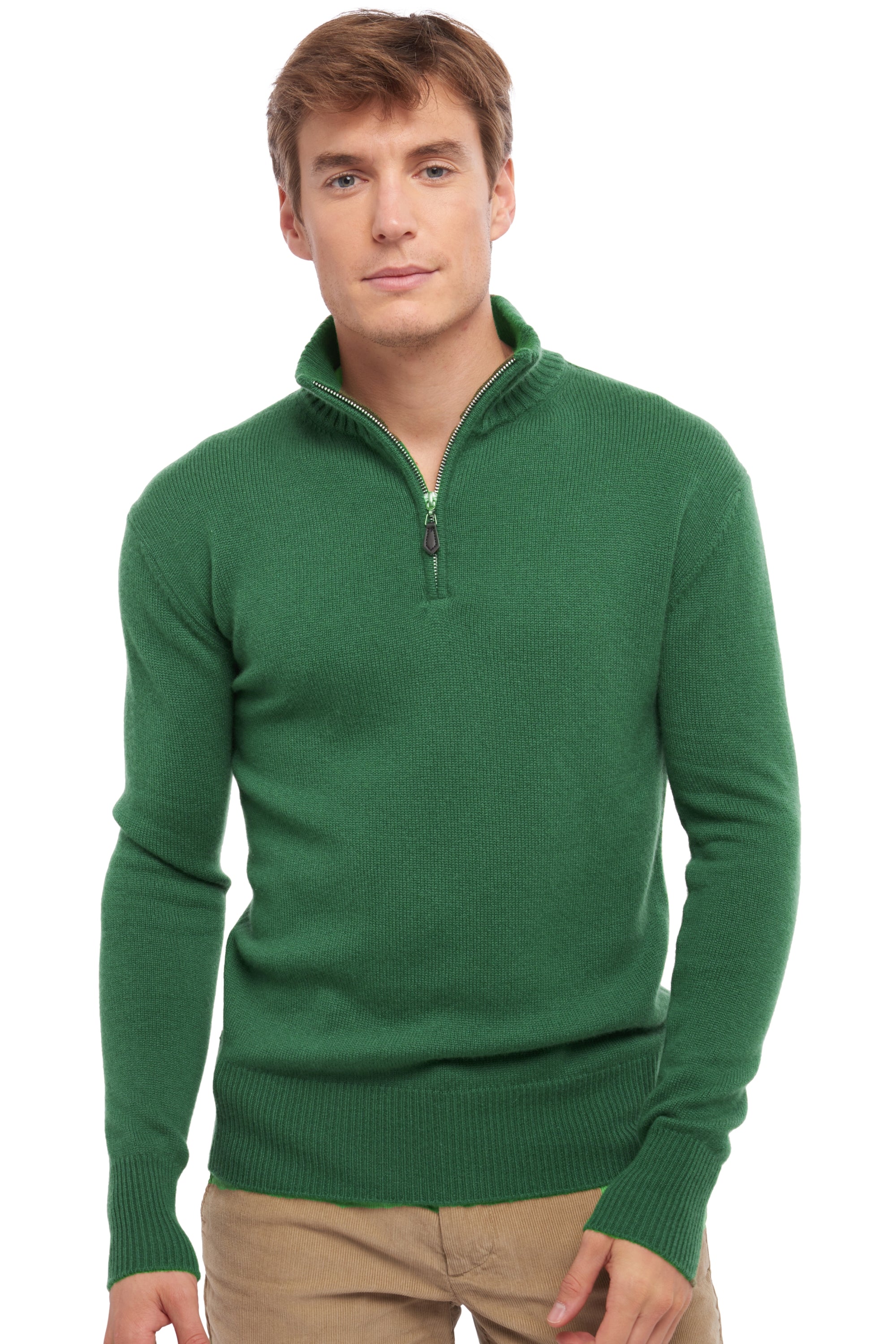 Donovan men's cashmere jumper - botanical - Mahogany