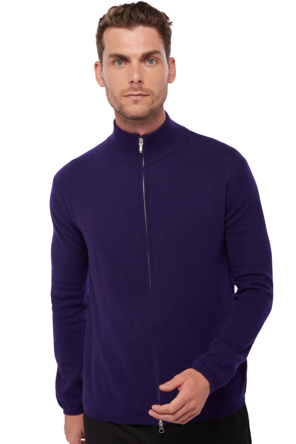 Elton in cashmere for men - deep purple - Mahogany