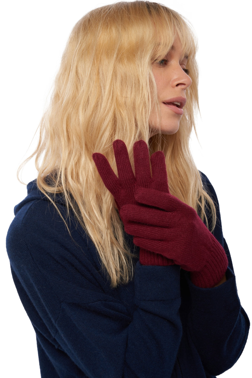 Manine in cashmere for women - bordeaux - Mahogany