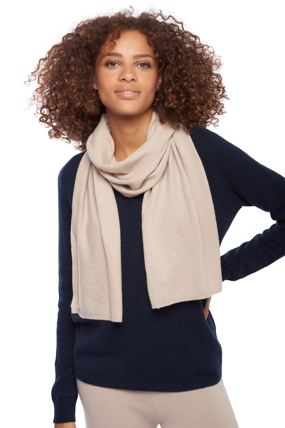 Ozone in mixed cashmere - jute - Mahogany