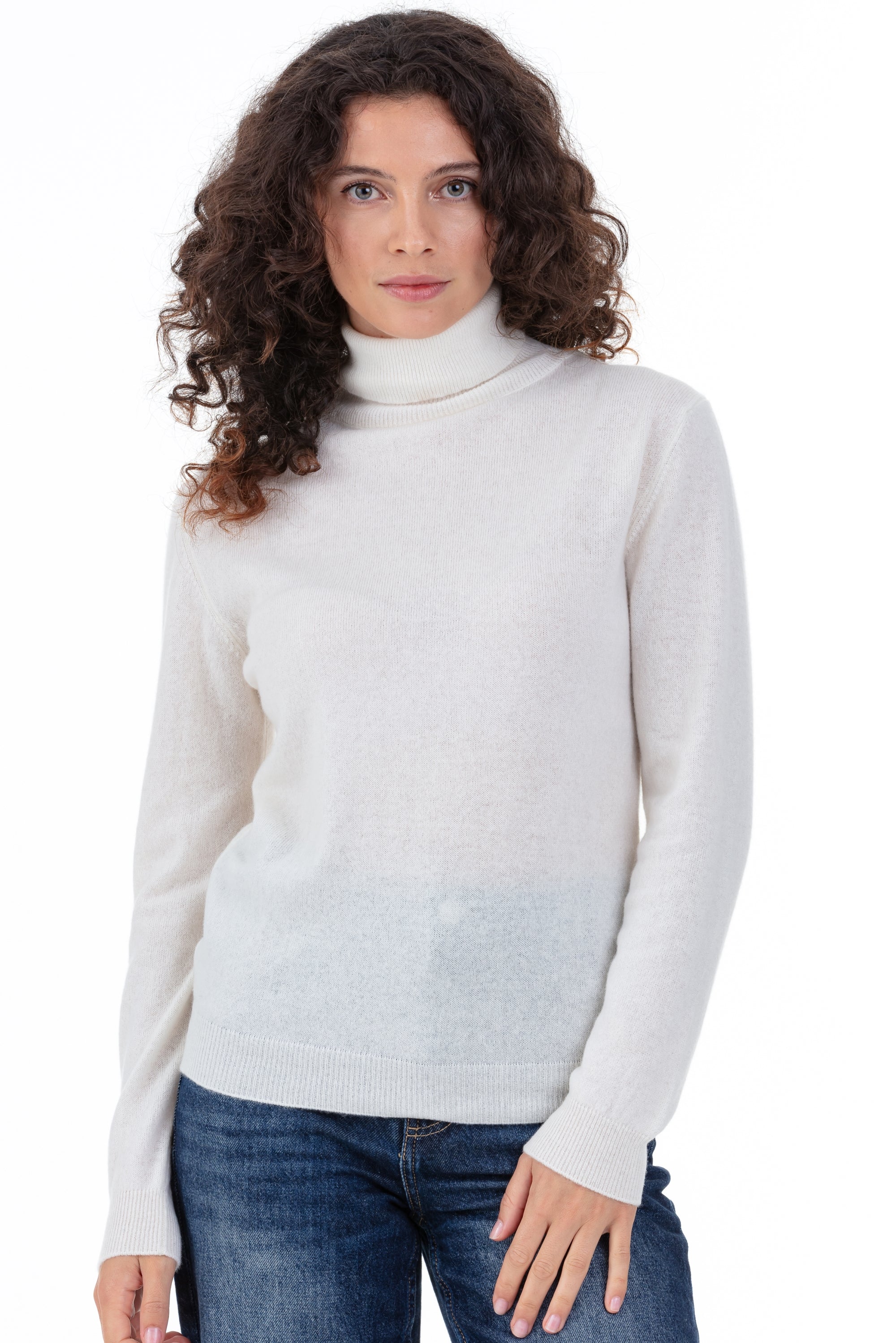 Tale cashmere women's jumper - natural écru - Mahogany