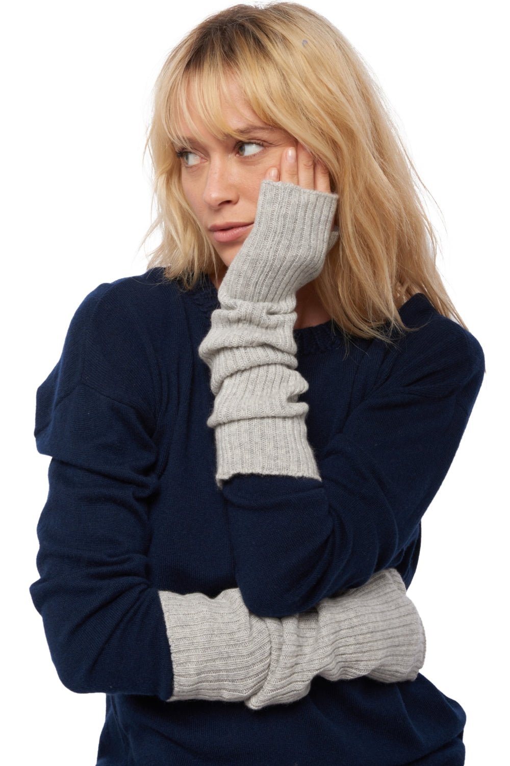 Viry in mixed cashmere - heathered flannel - Mahogany