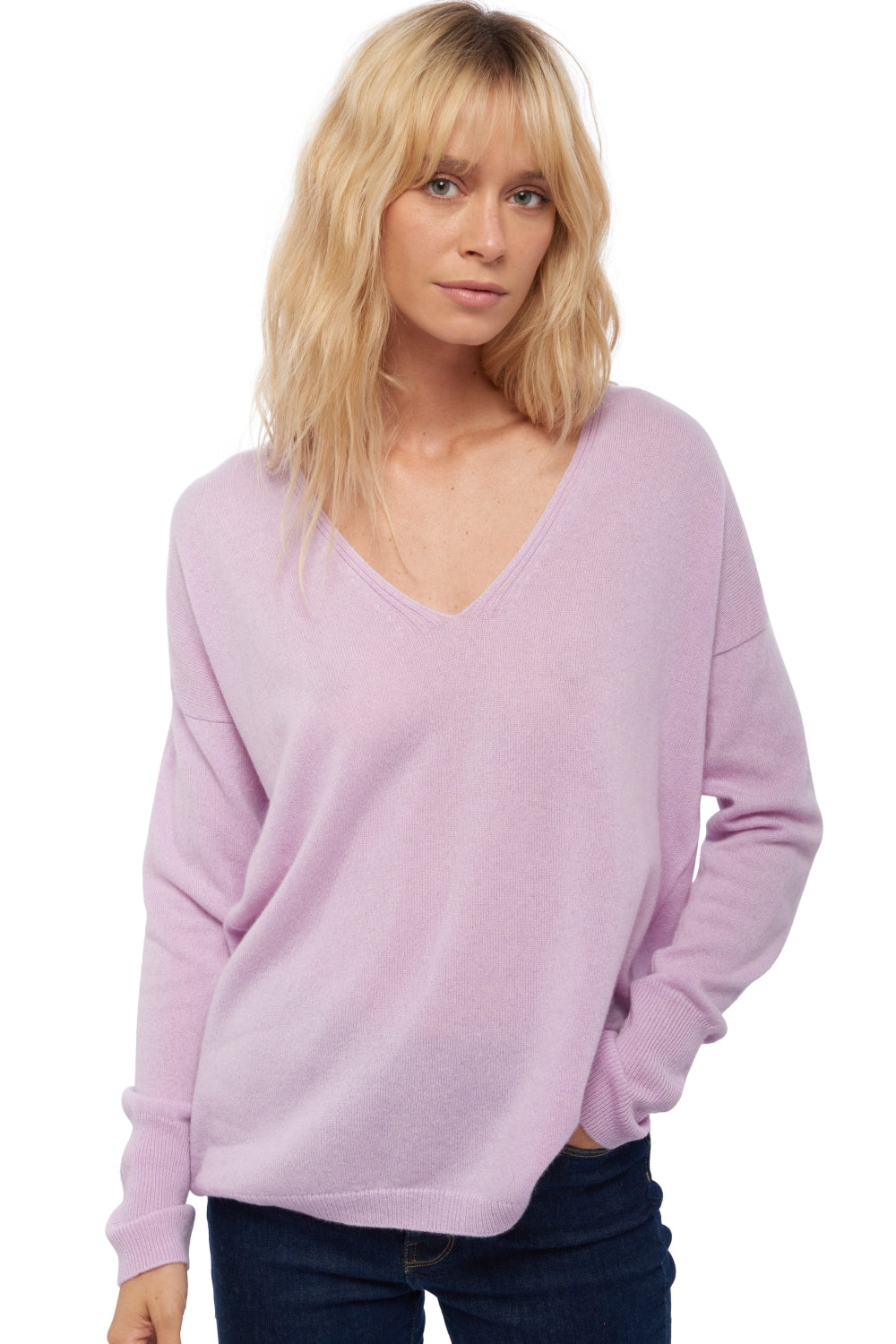 Varsovie women's cashmere - lilac - Mahogany