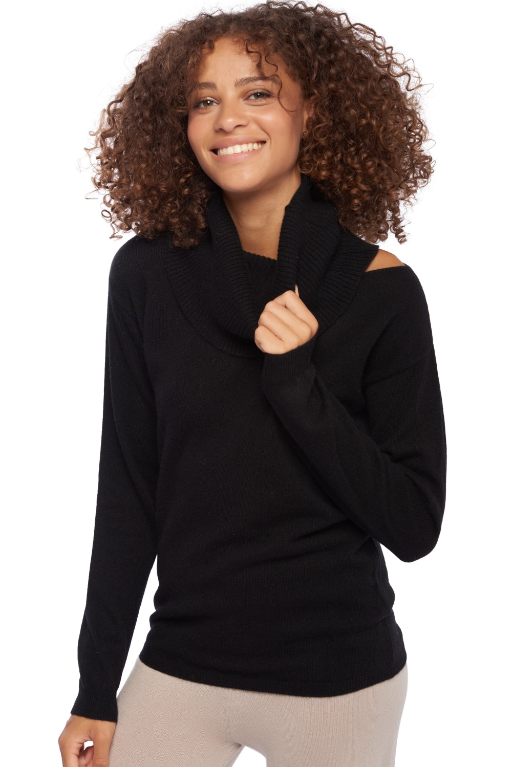 Wyoming in cashmere for women - black - Mahogany