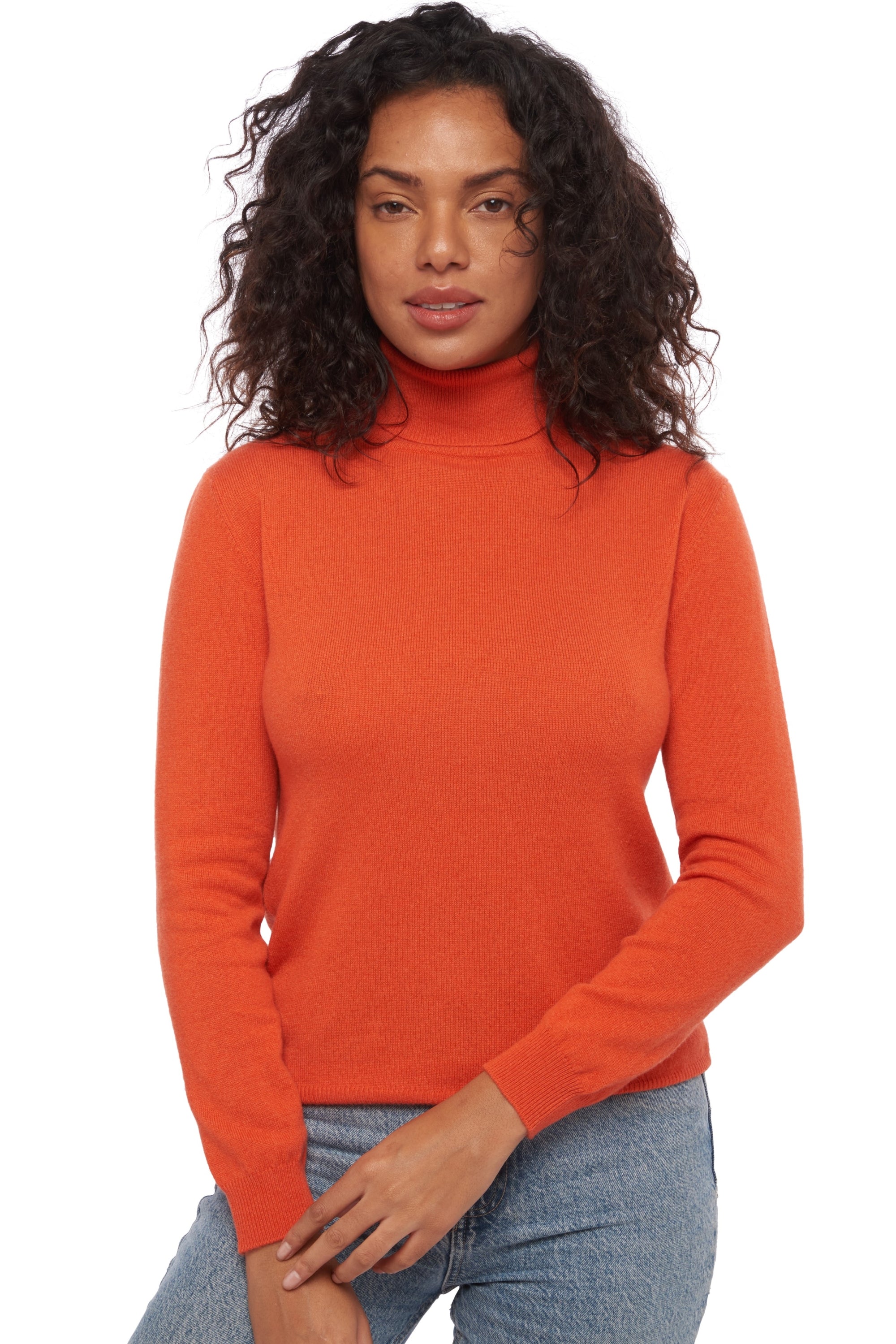 Tale cashmere women's jumper - satsuma - Mahogany