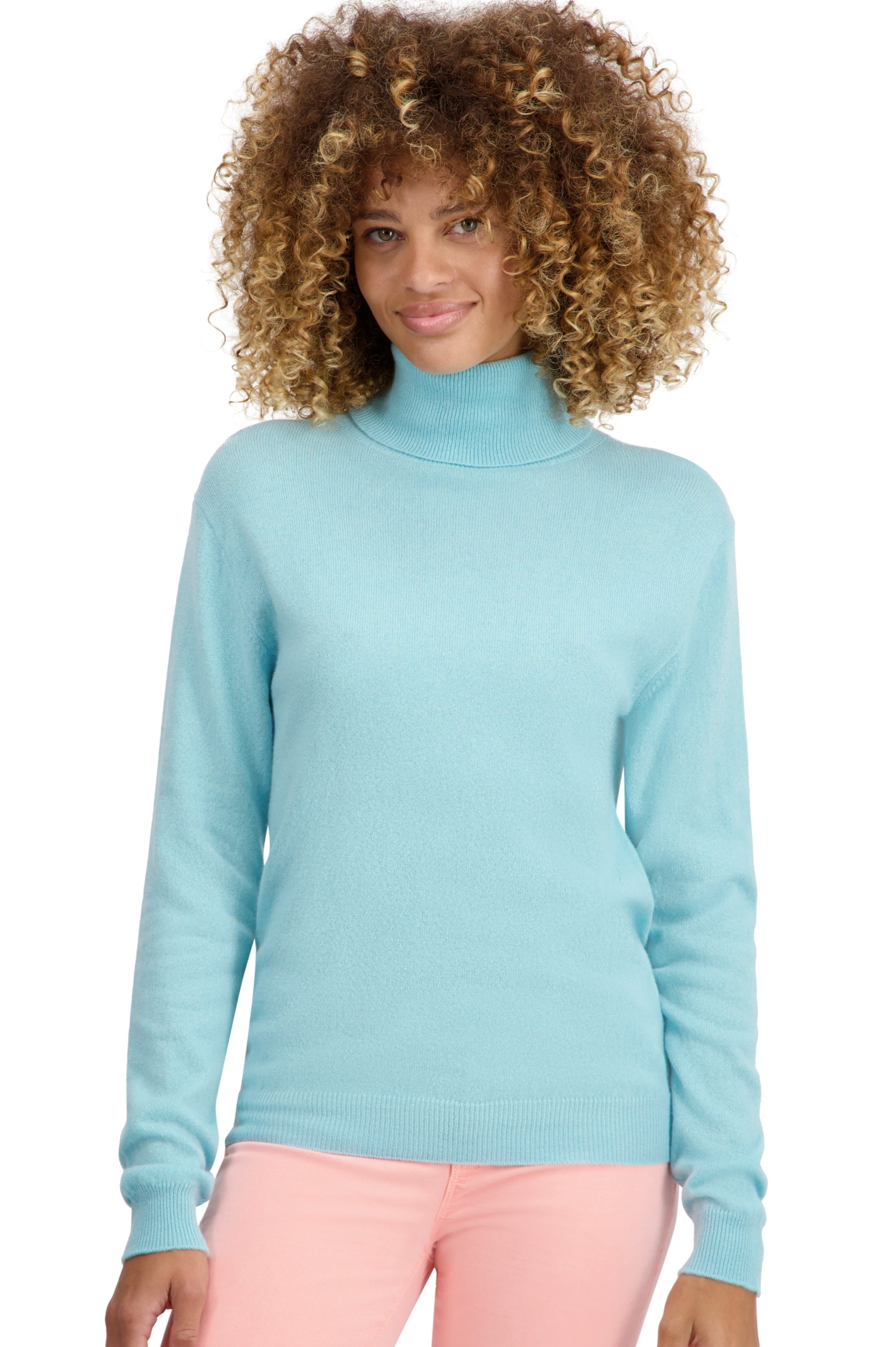Cashmere jumper, 100% Cashmere, women, turtleneck collar, fitted cut, long sleeves, regular / 2 and 4 ply, regular knit, Mahogany