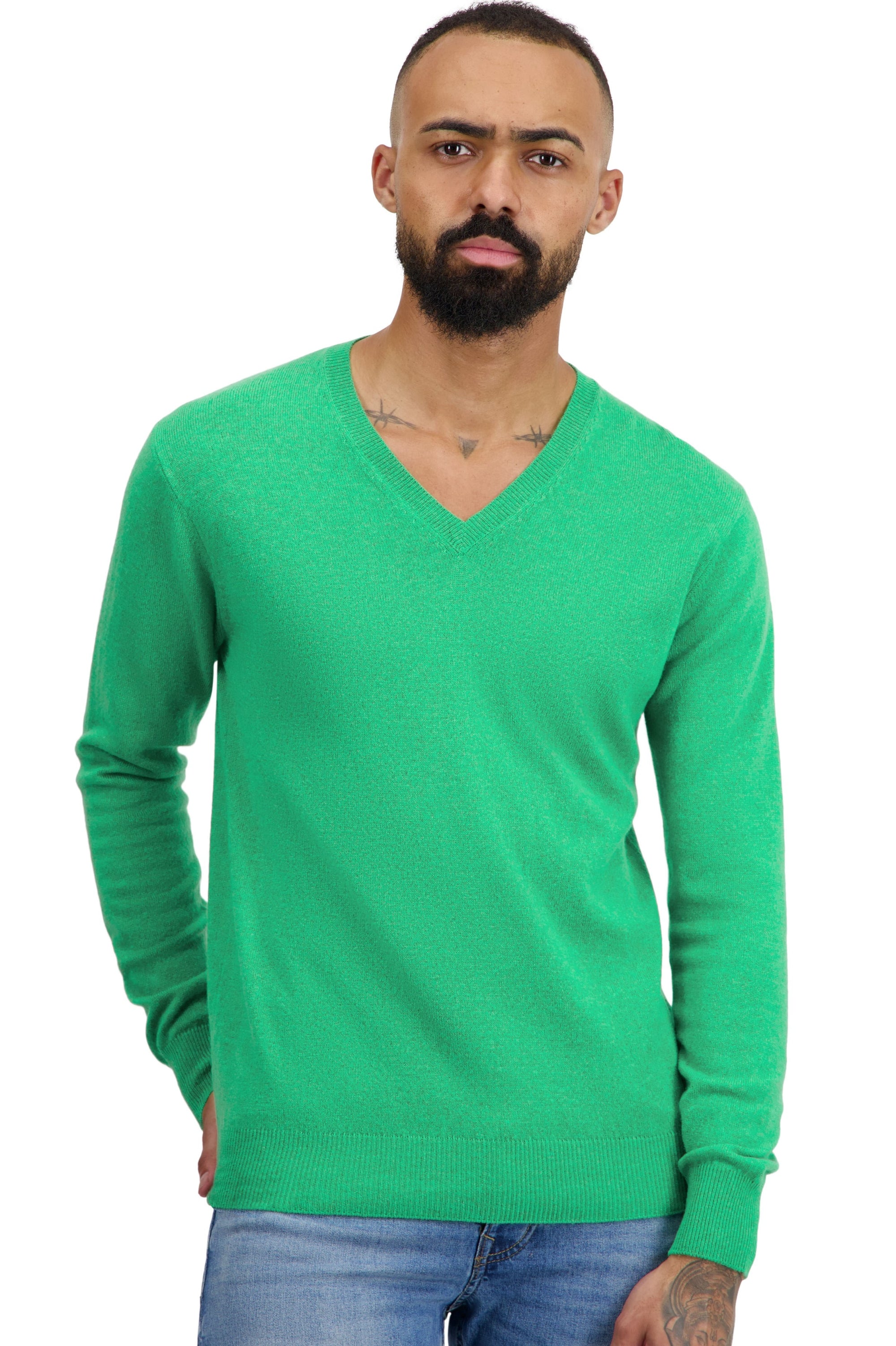 Tor men's cashmere jumper - midori - Mahogany