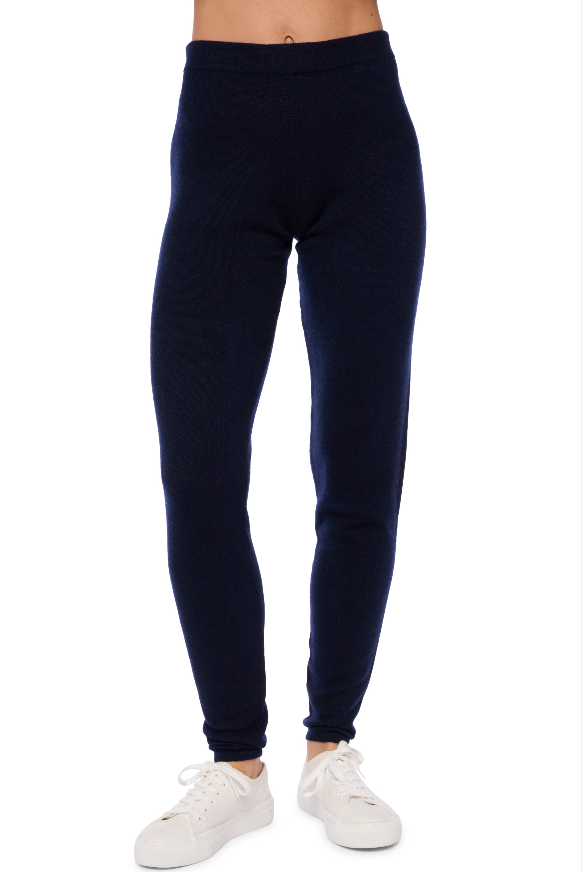 Cashmere leggings, 100% cashmere, women's, fitted cut, standard / 2 and 4 ply, standard knit, Mahogany