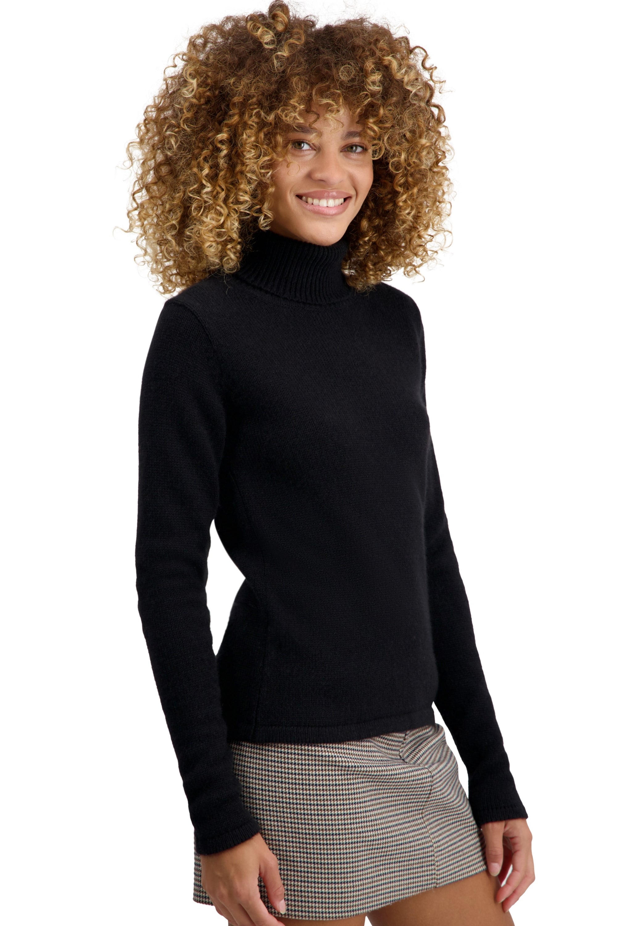 Women's cashmere Taipei - black - Mahogany