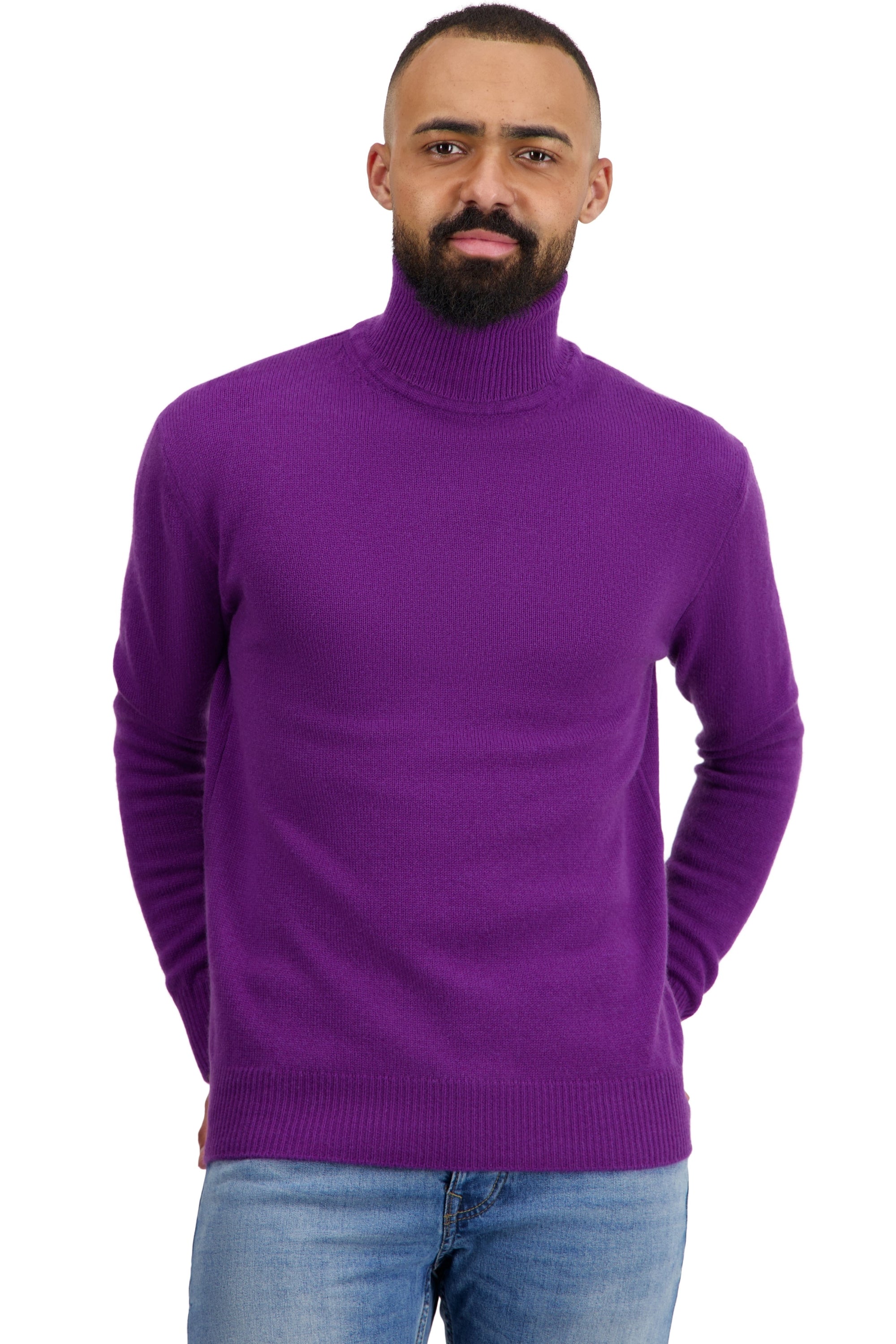 Torino cashmere men's jumper - regalia - Mahogany