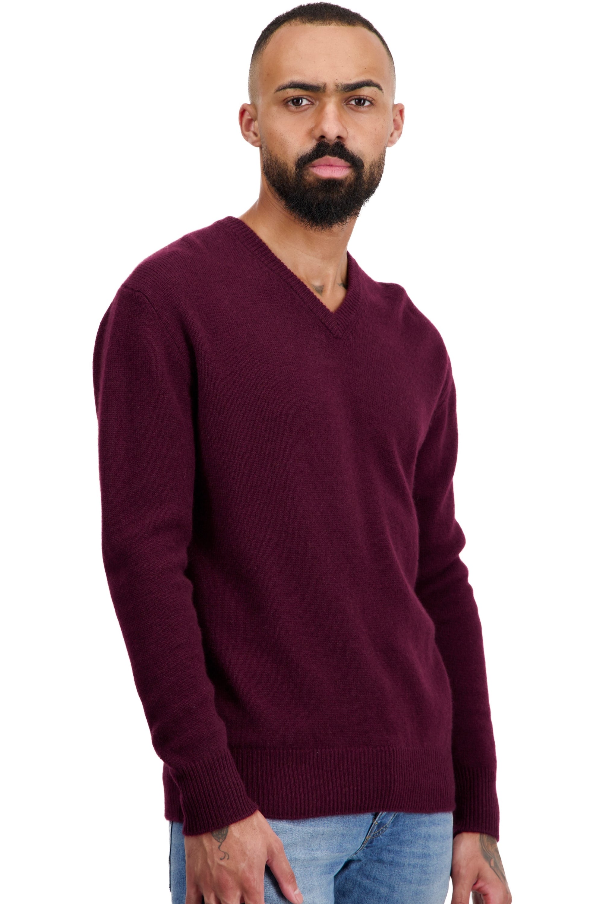 Tour en cachemire homme - Vue 1 - bordeaux - Mahogany