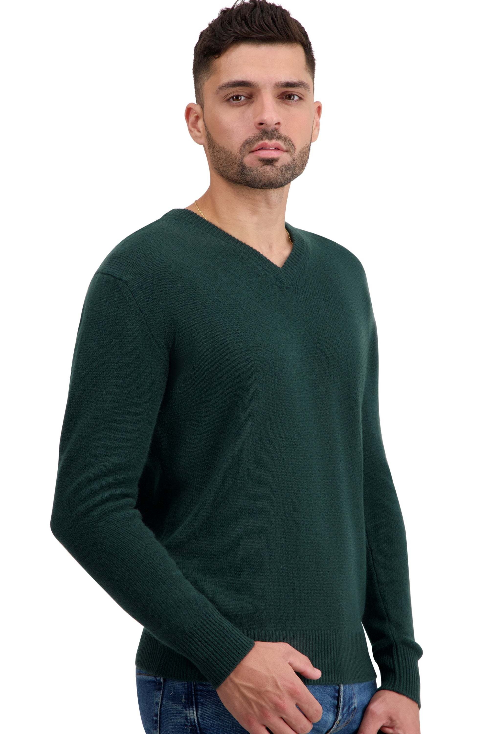 Tour cashmere jumper for men - green - Mahogany