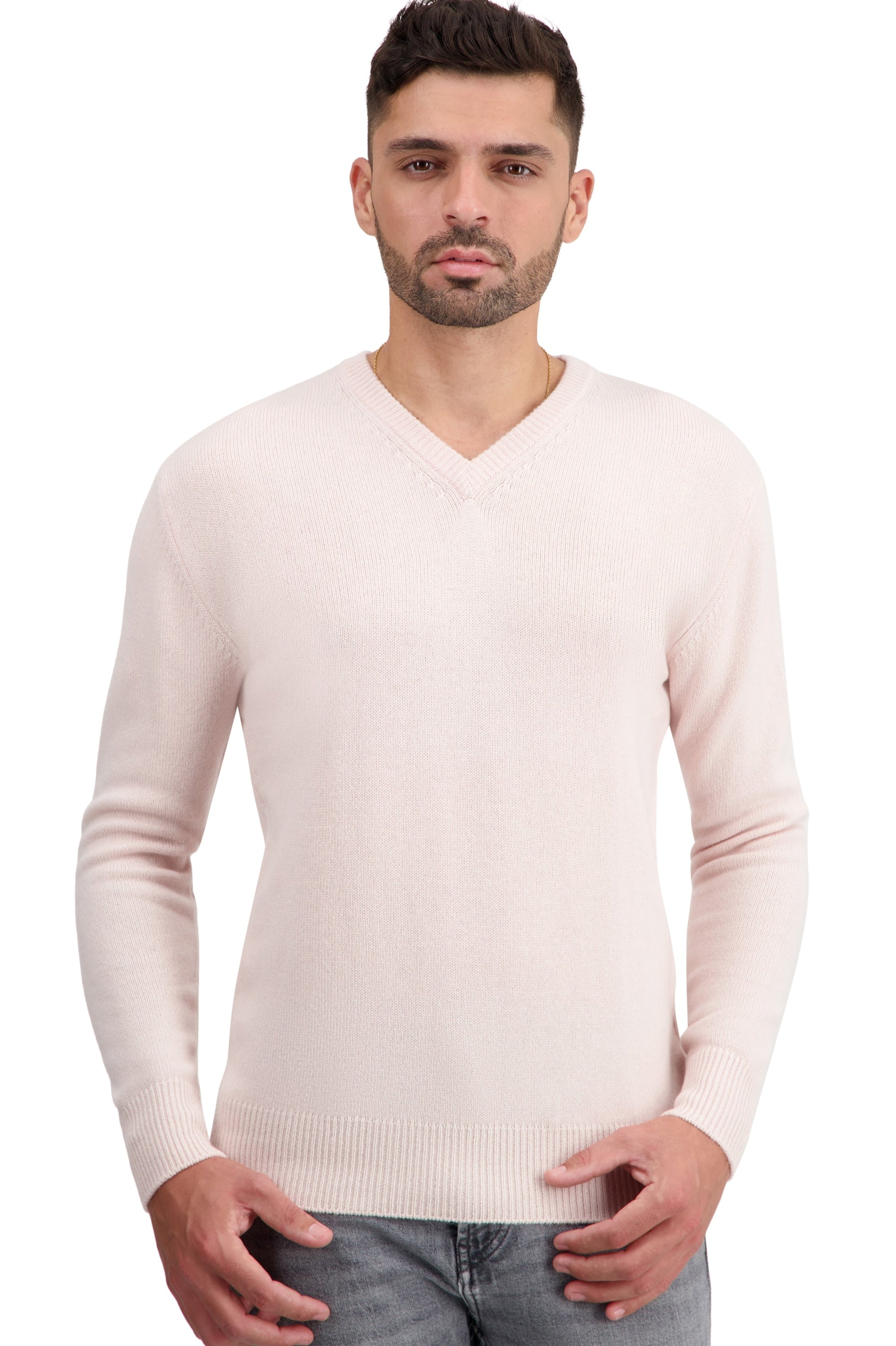 Tour cashmere jumper for men - mallow - Mahogany