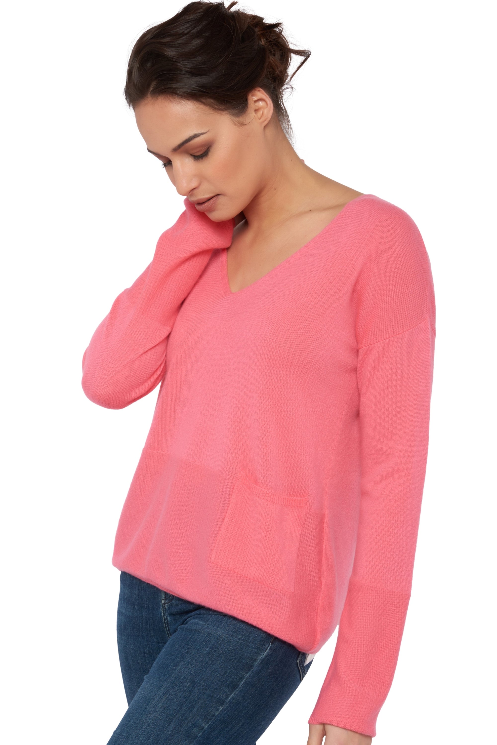 Uliana women's cashmere jumper - blushing - Mahogany