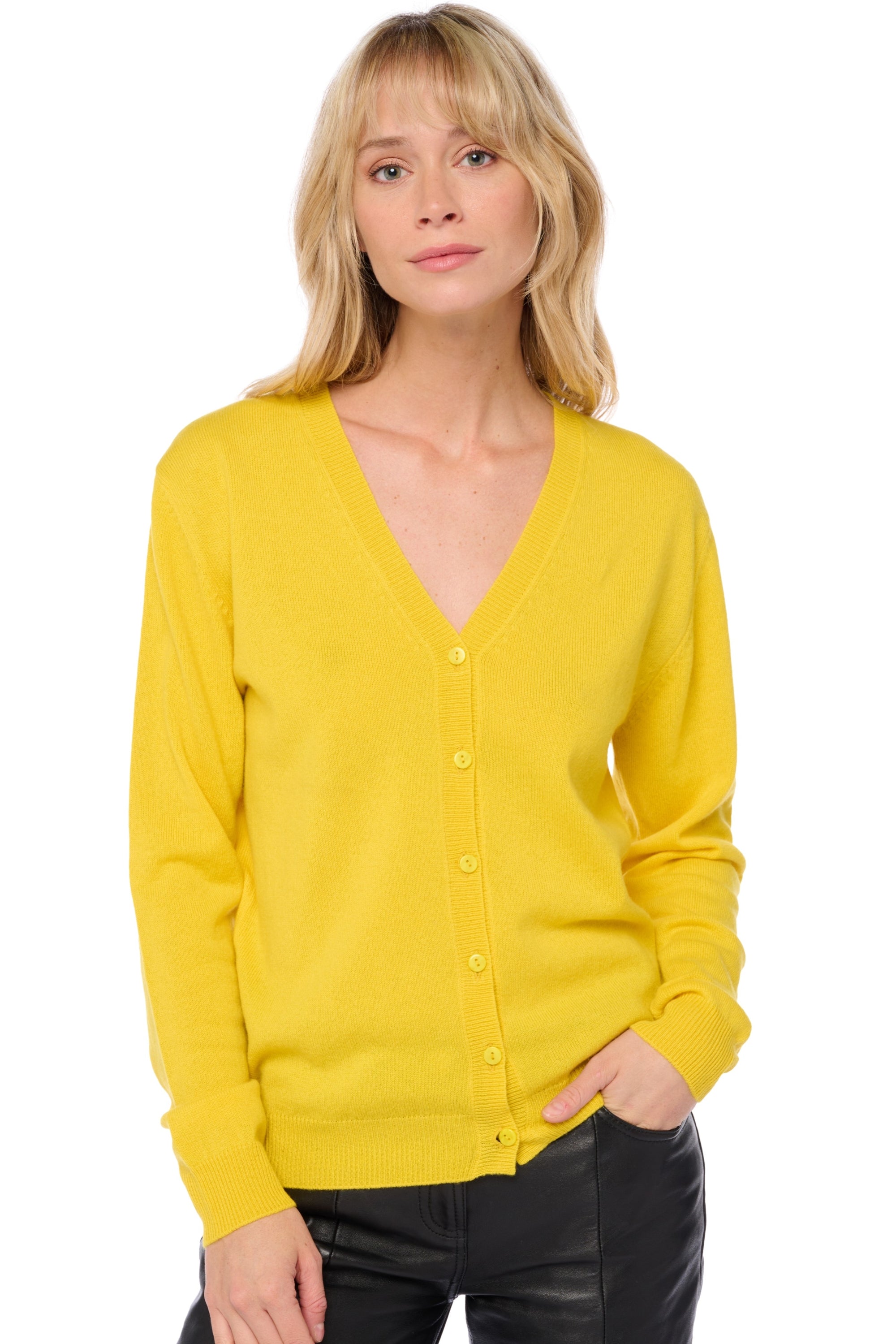 Taline in cashmere for women - daffodil - Mahogany