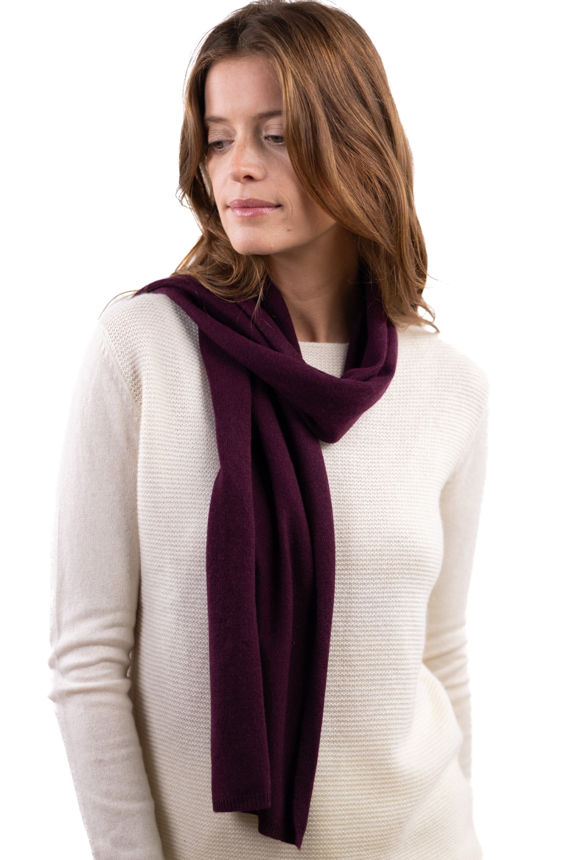 Ozone in mixed cashmere - red wine - Mahogany