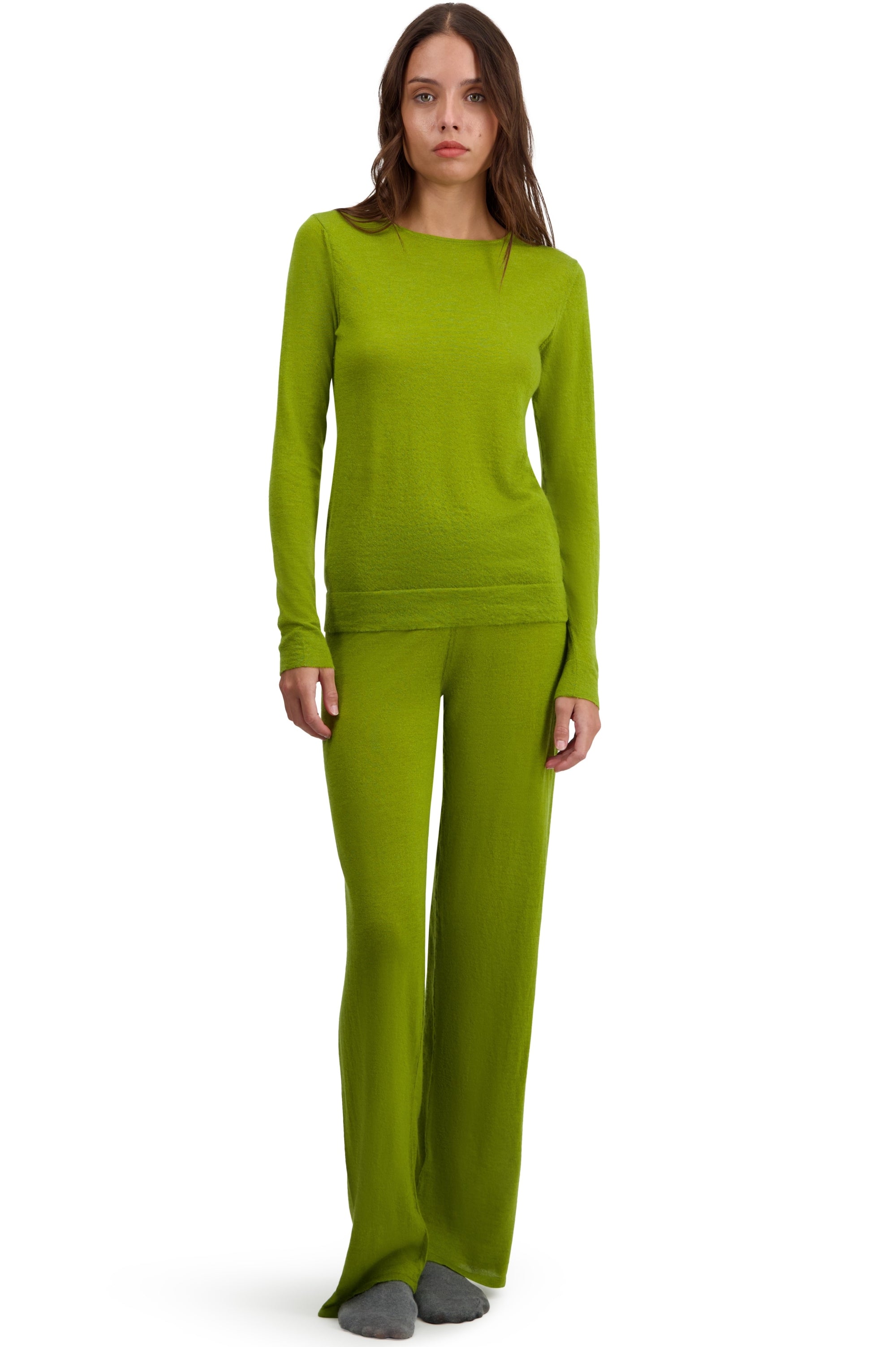 Boubou cashmere down women's jumper - prussian - Mahogany