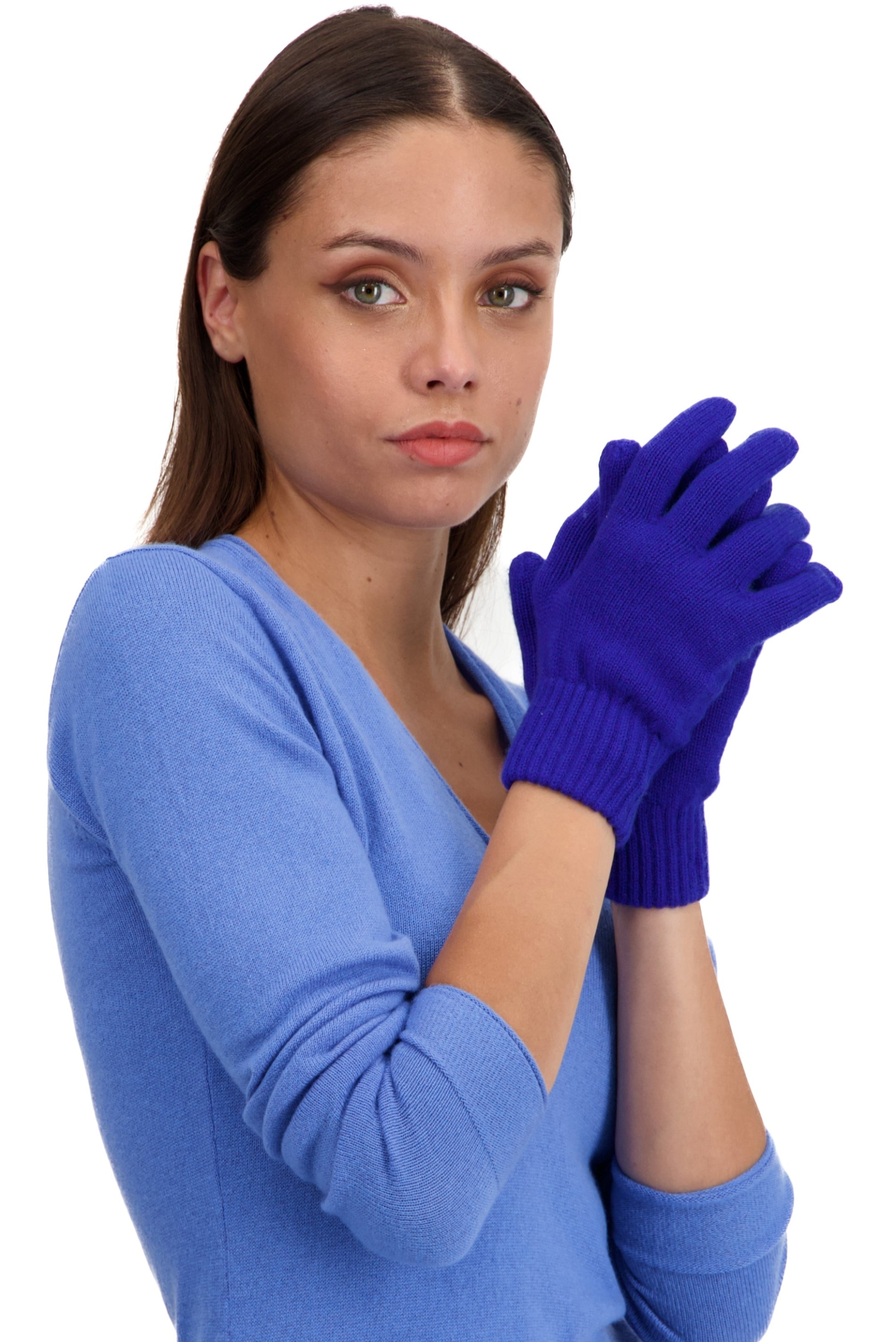 Manine in cashmere for women - regatta blue - Mahogany