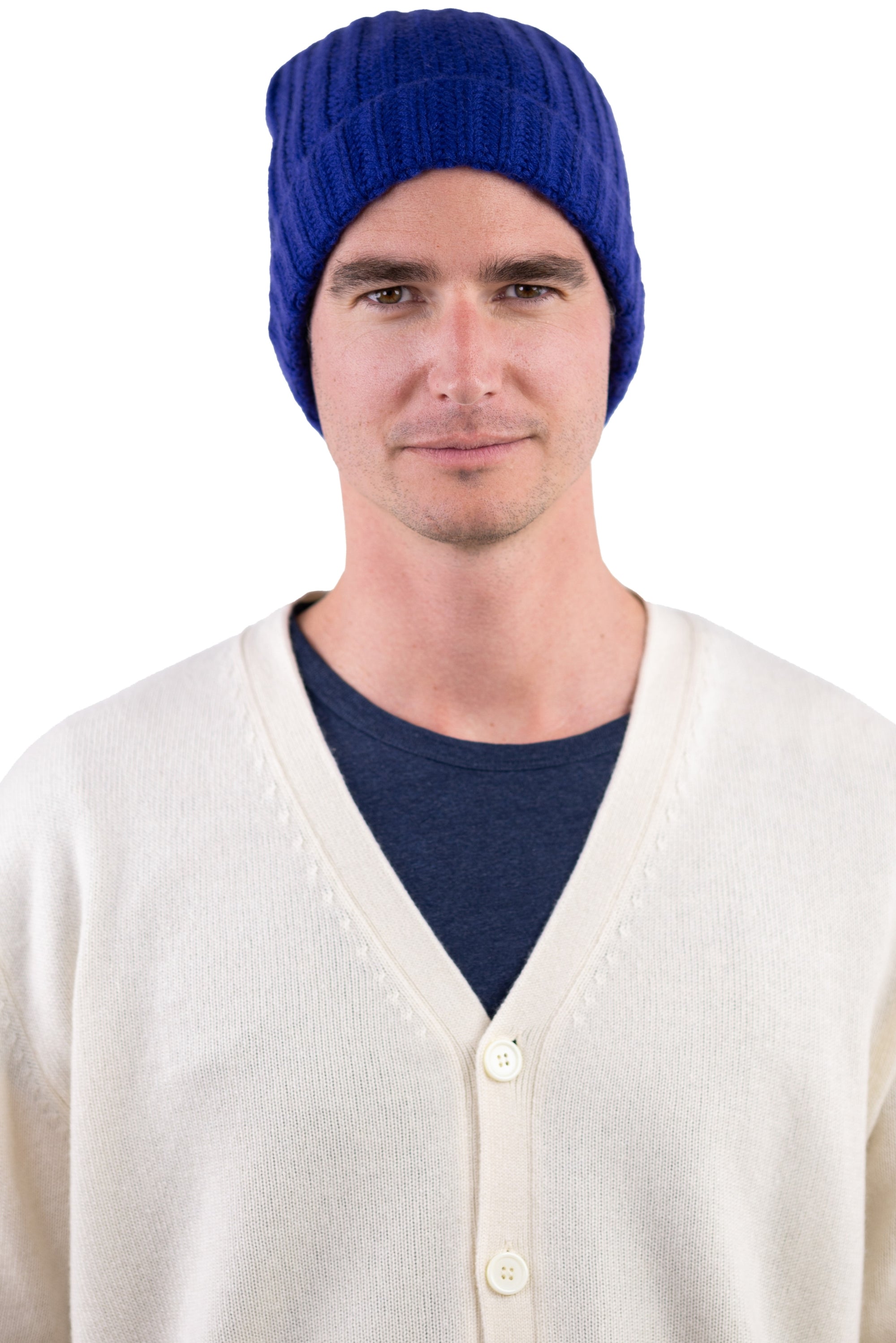 Youpie in cashmere unisex - ultra marine - Mahogany