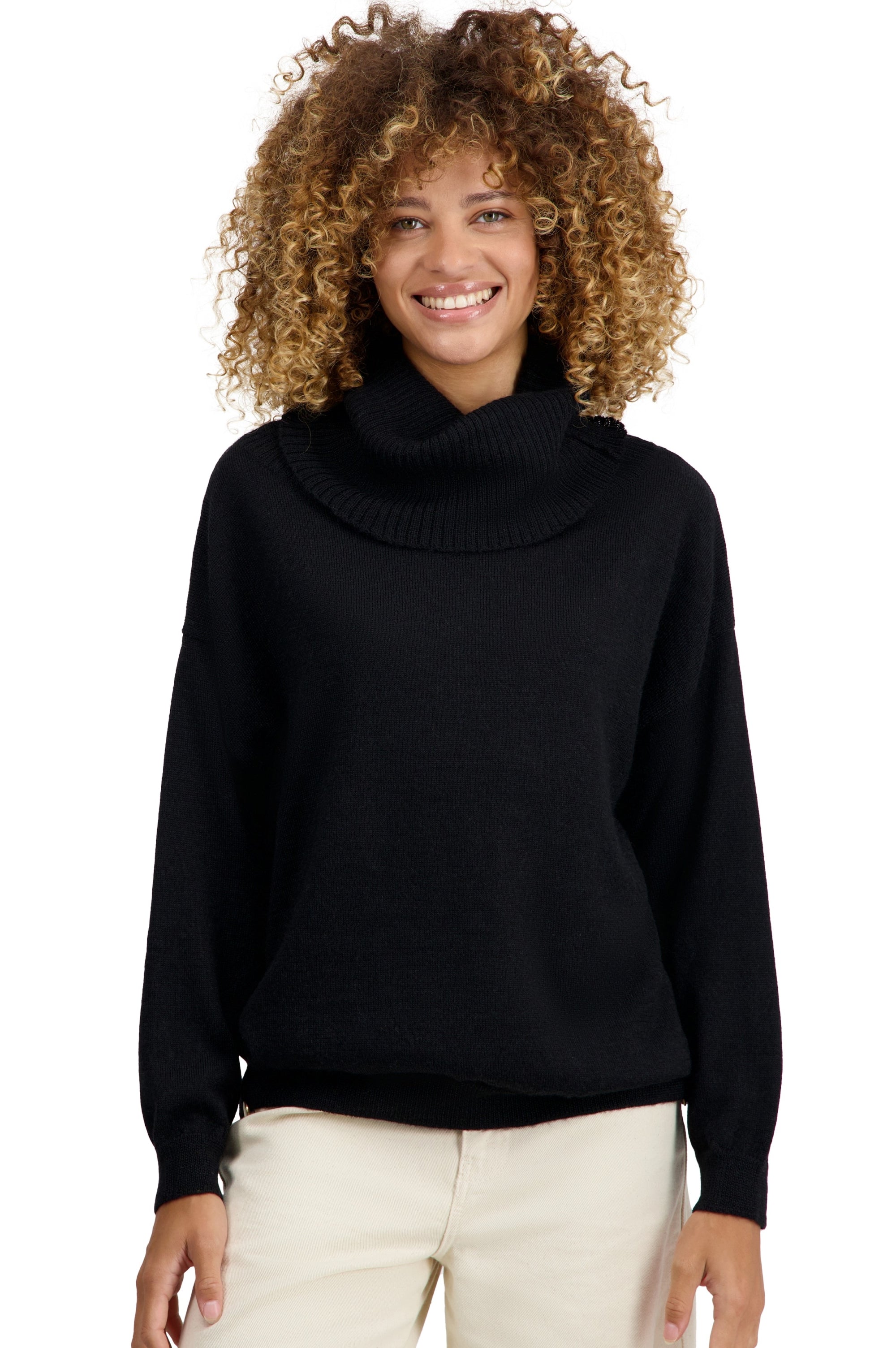 Tanis in baby alpaca for women - black - Mahogany