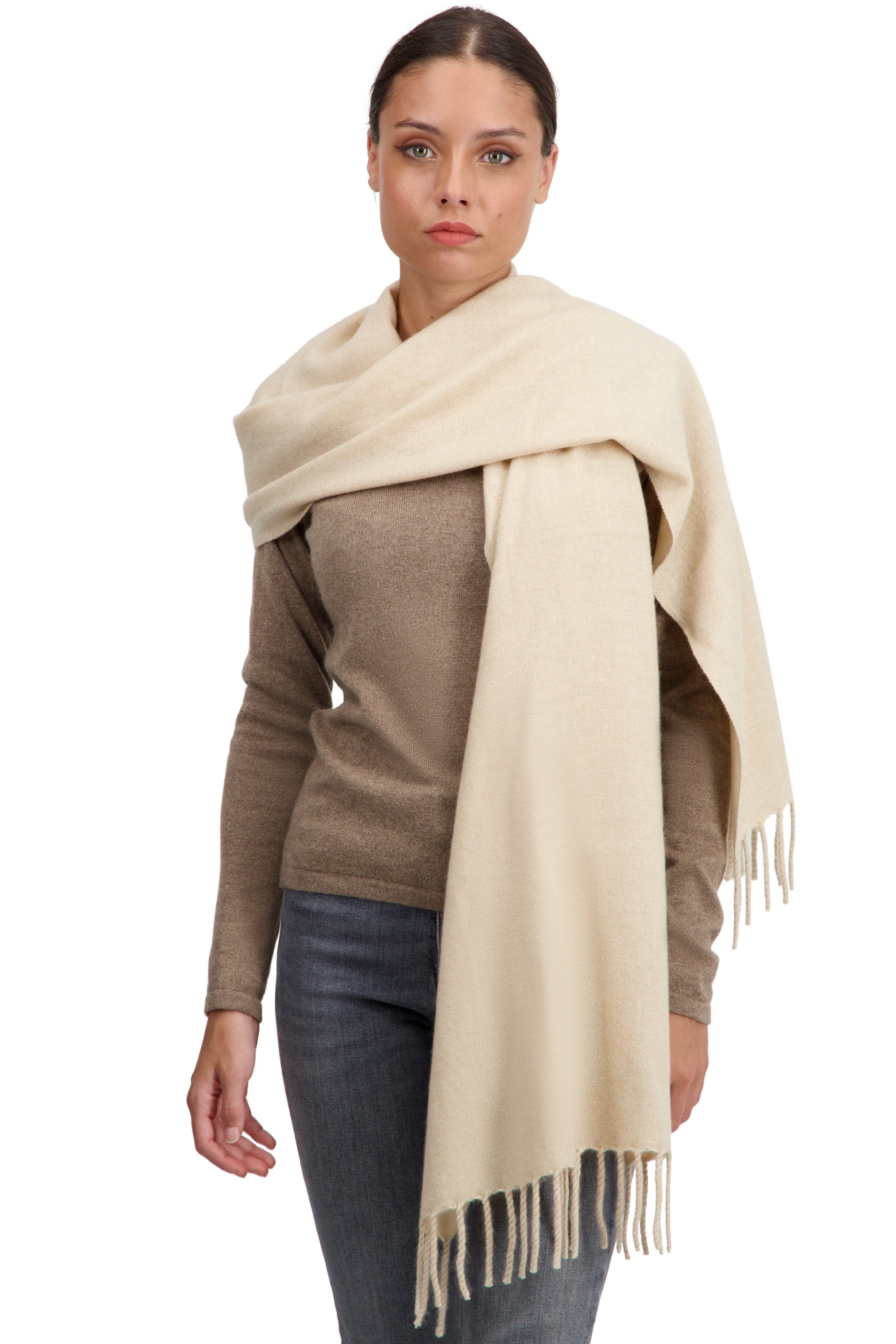Tartempion in cashmere for women - natural beige - Mahogany