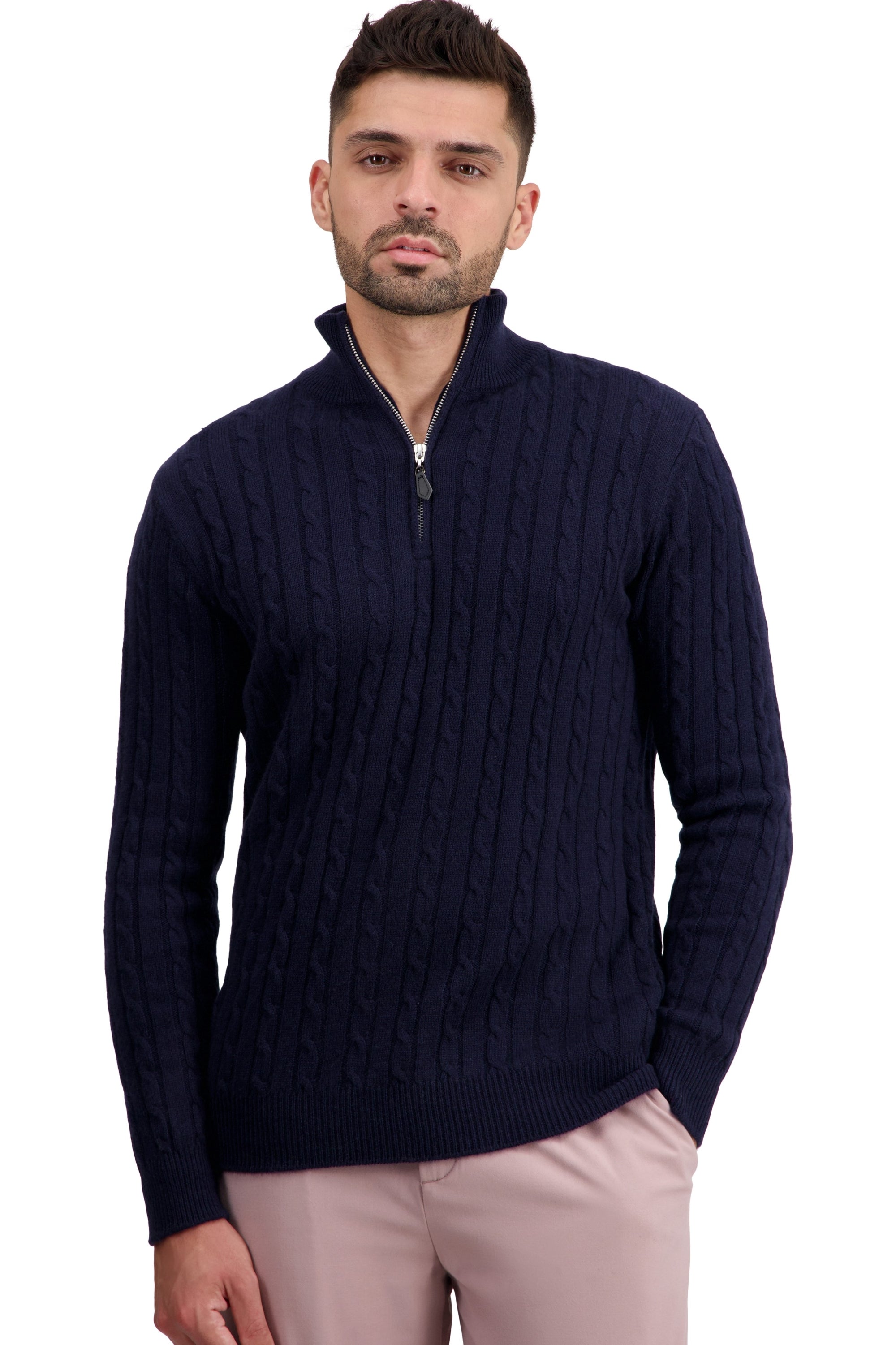 Taurus in cashmere for men - dark marine - Mahogany