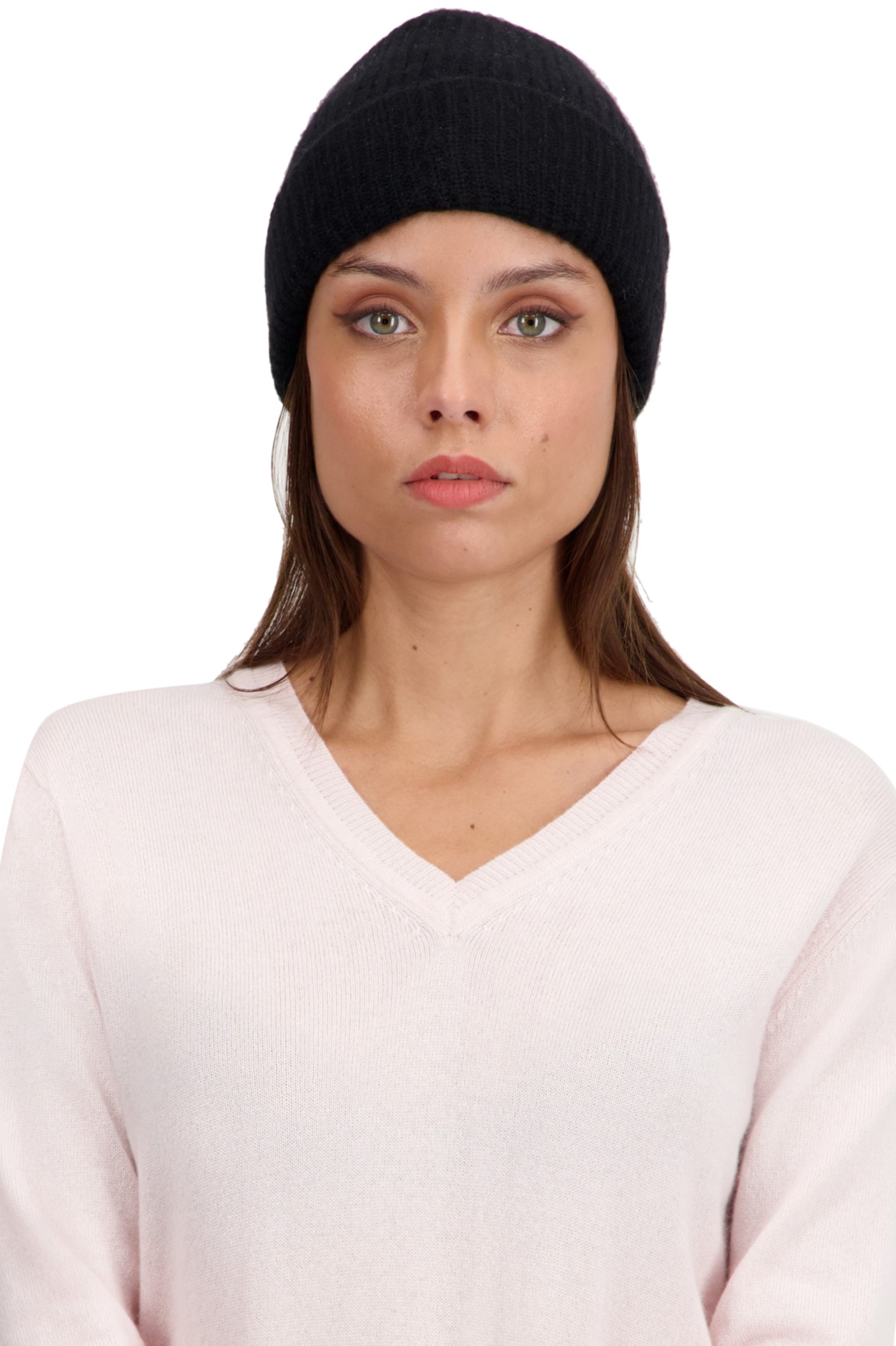 Terra in mixed cashmere - noir - Mahogany