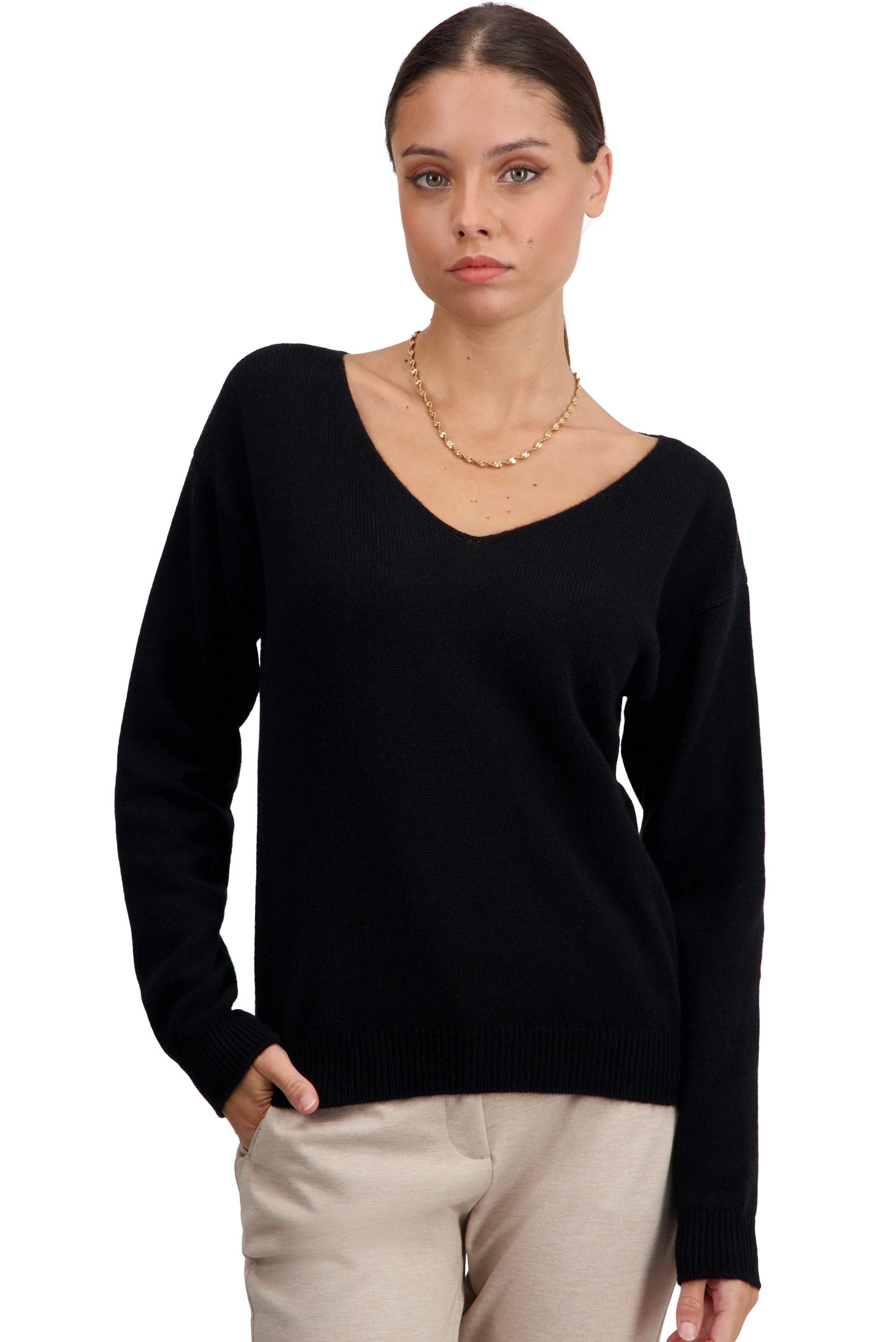 Thailand in women's cashmere - black - Mahogany