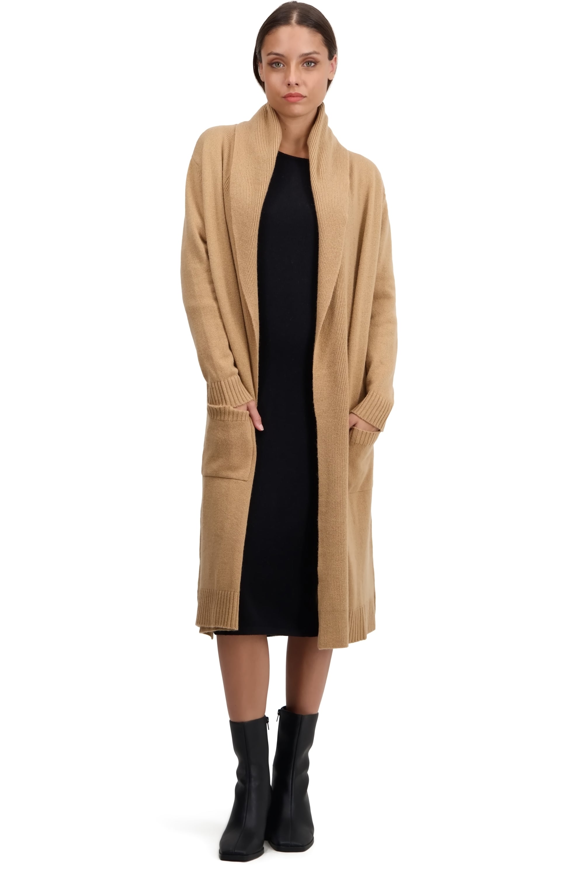 Thonon in cashmere for women - camel - Mahogany