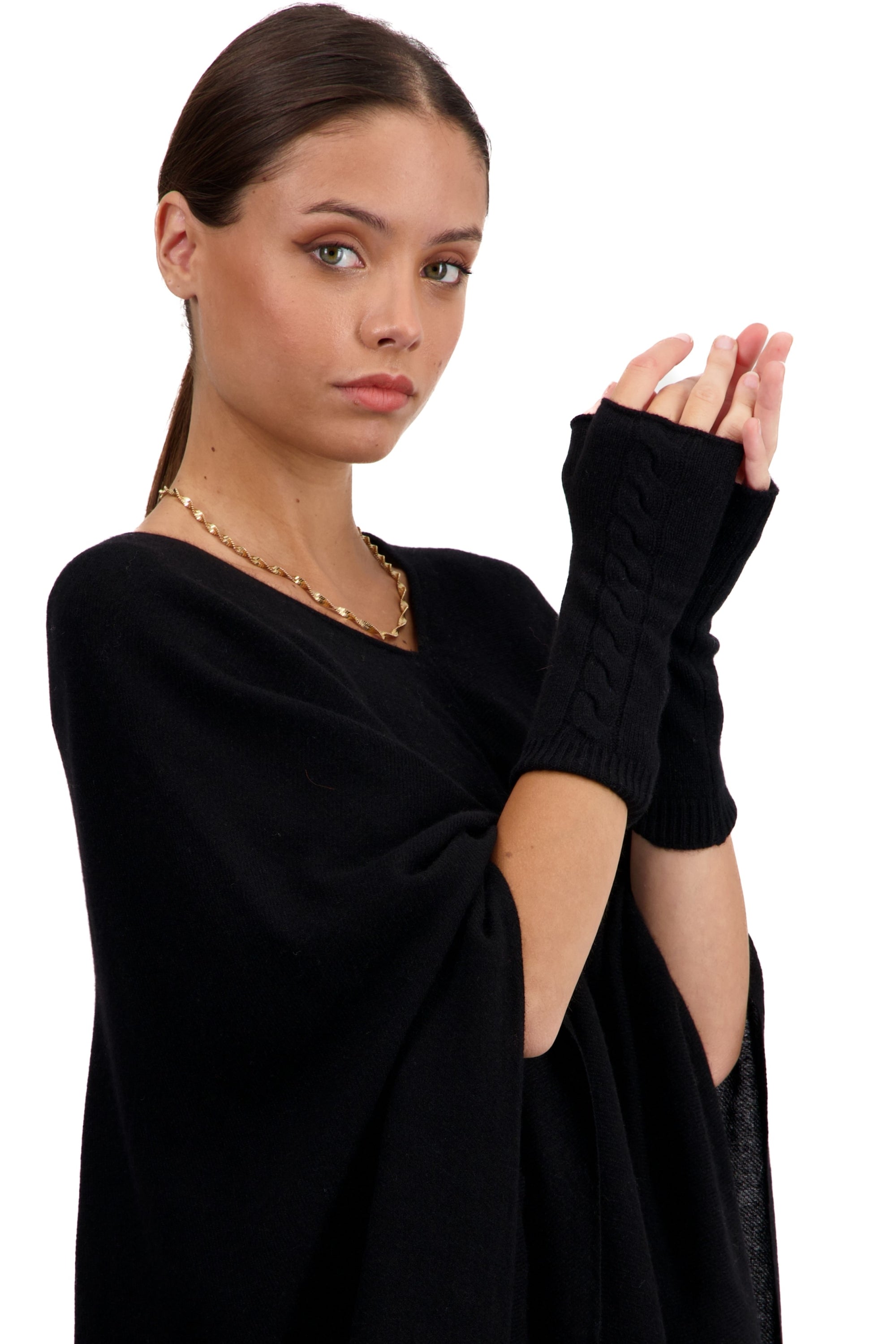 Tiktak in cashmere for women - noir - Mahogany