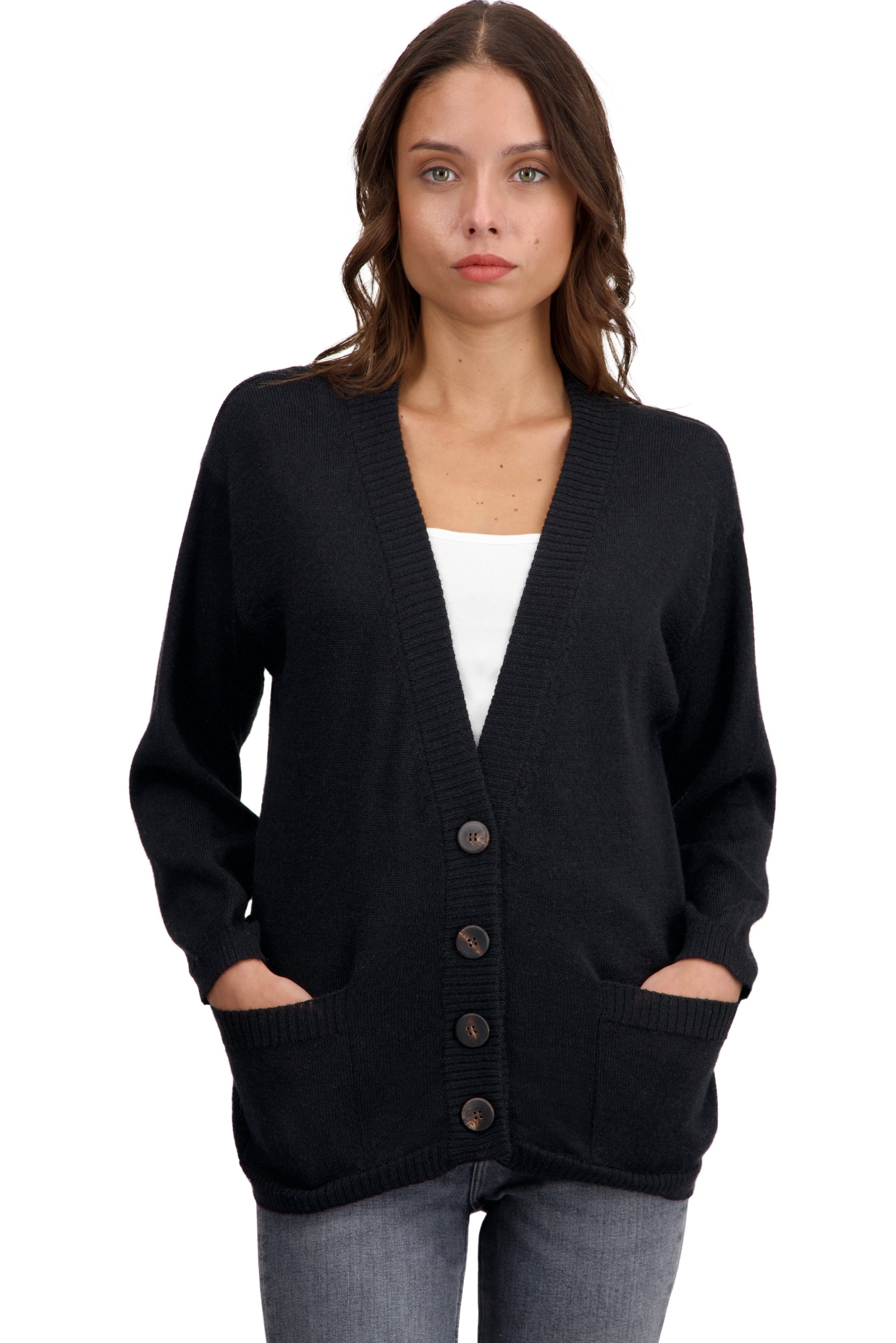 Toulouse in baby alpaca for women - black - Mahogany