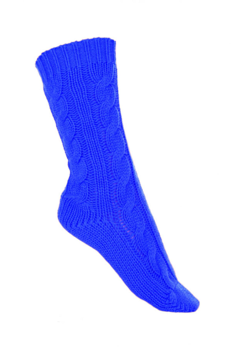 Pedibus cashmere unisex socks - lapis blue - Mahogany