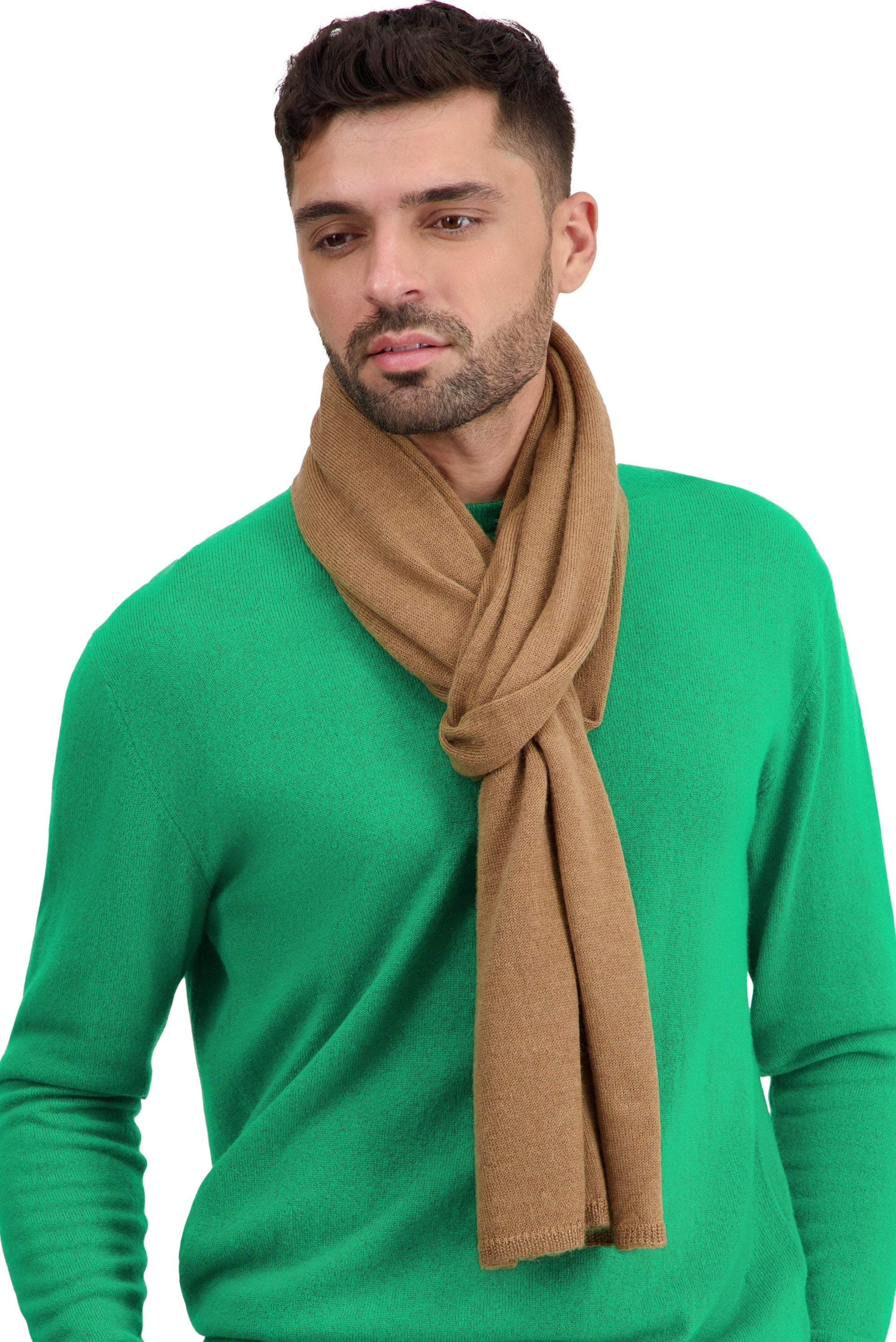Tyson in baby alpaca for men - caramel - Mahogany
