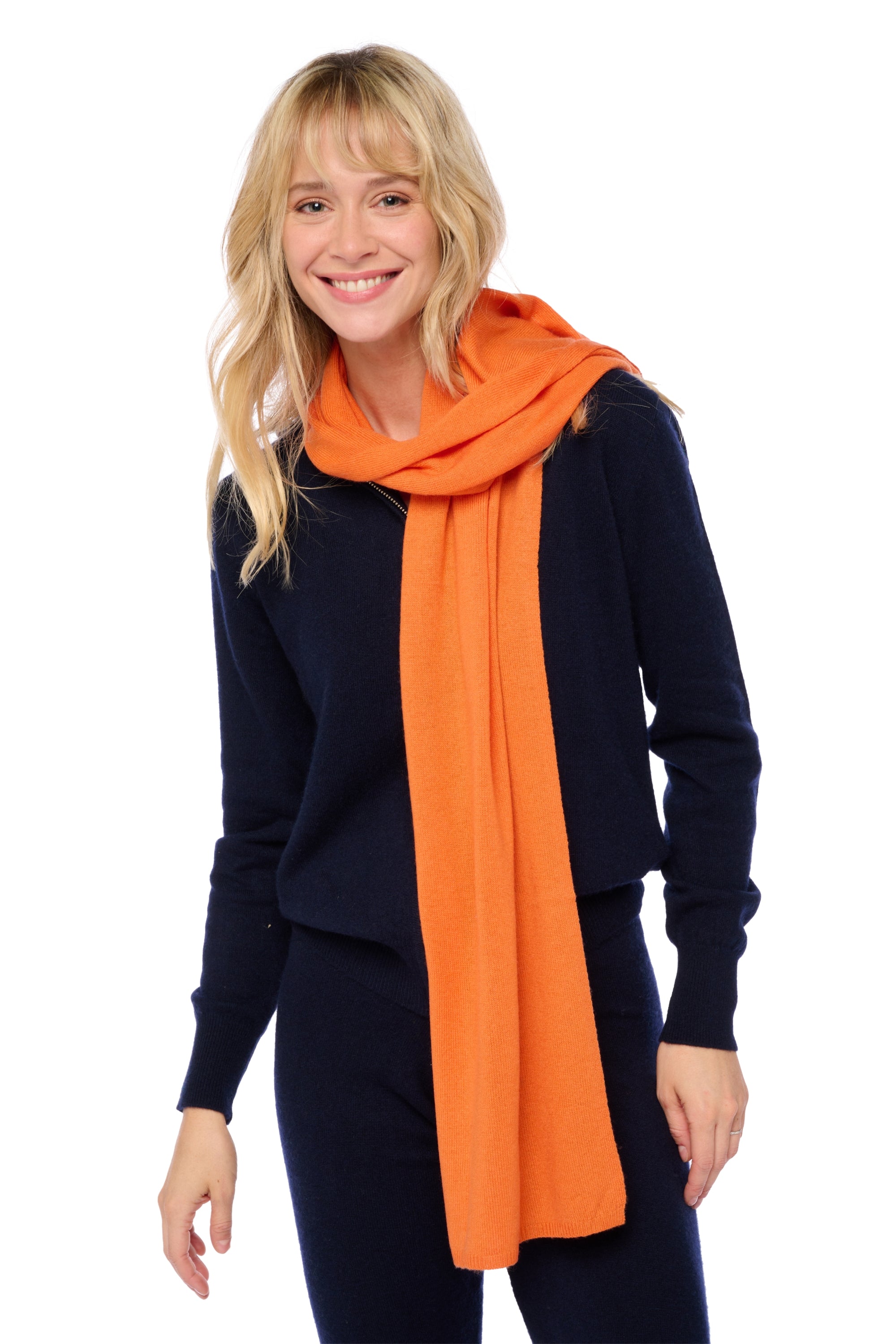 Woolozone in cashmere and mixed wool - tangerine - Mahogany