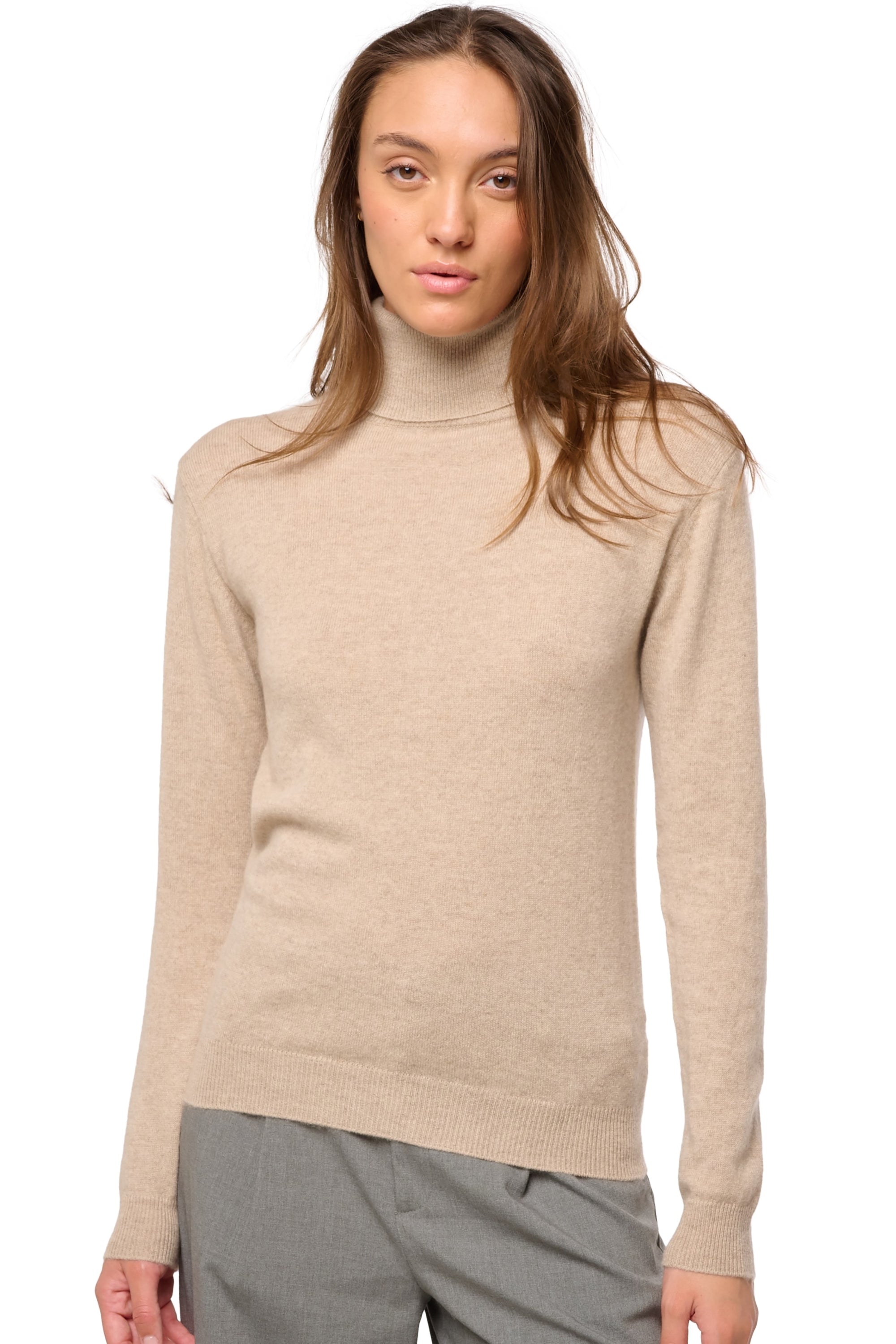 Tale cashmere women's jumper - spelt - Mahogany