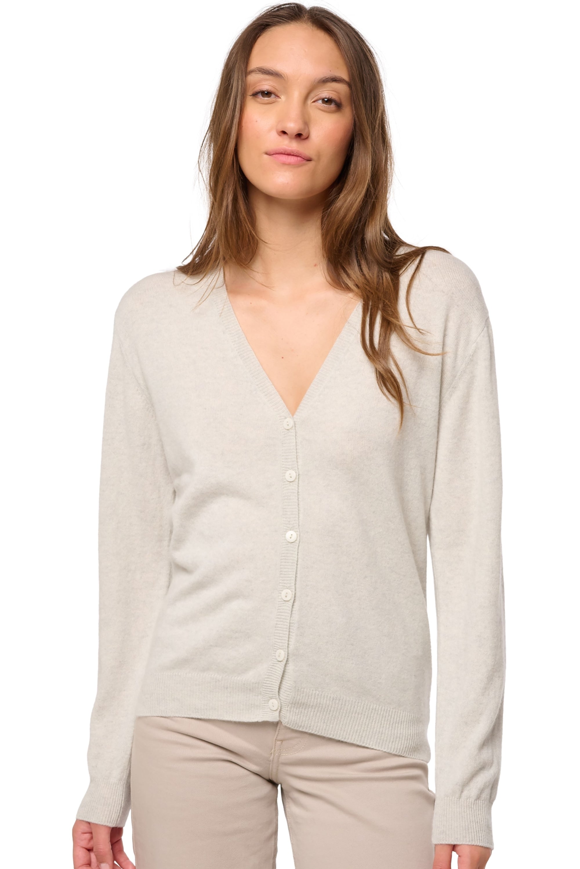 Taline women's cashmere jumper - fluo white - Mahogany